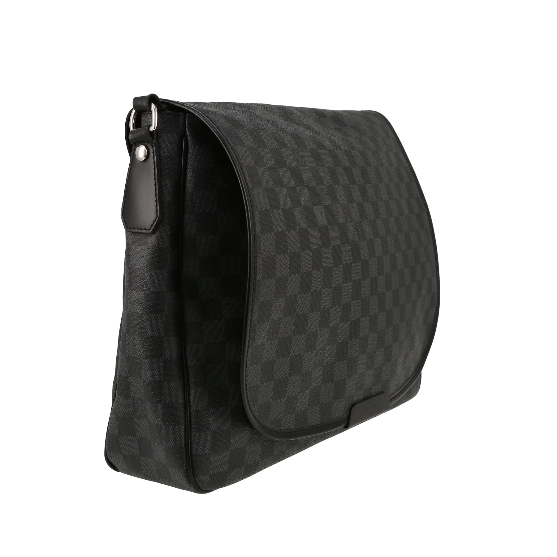 Borsa a tracolla Louis Vuitton  Messenger in tela a scacchi e pelle nera