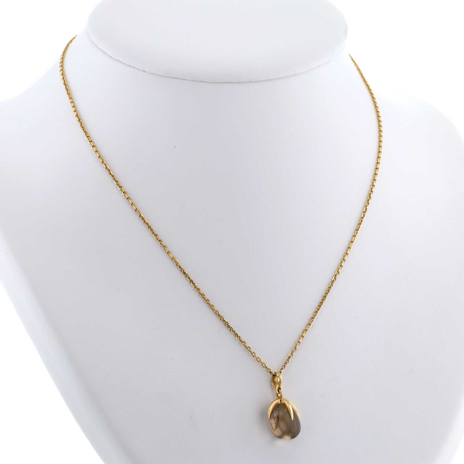 Collar Pomellato Veleno de oro rosa y cuarzo ahumado