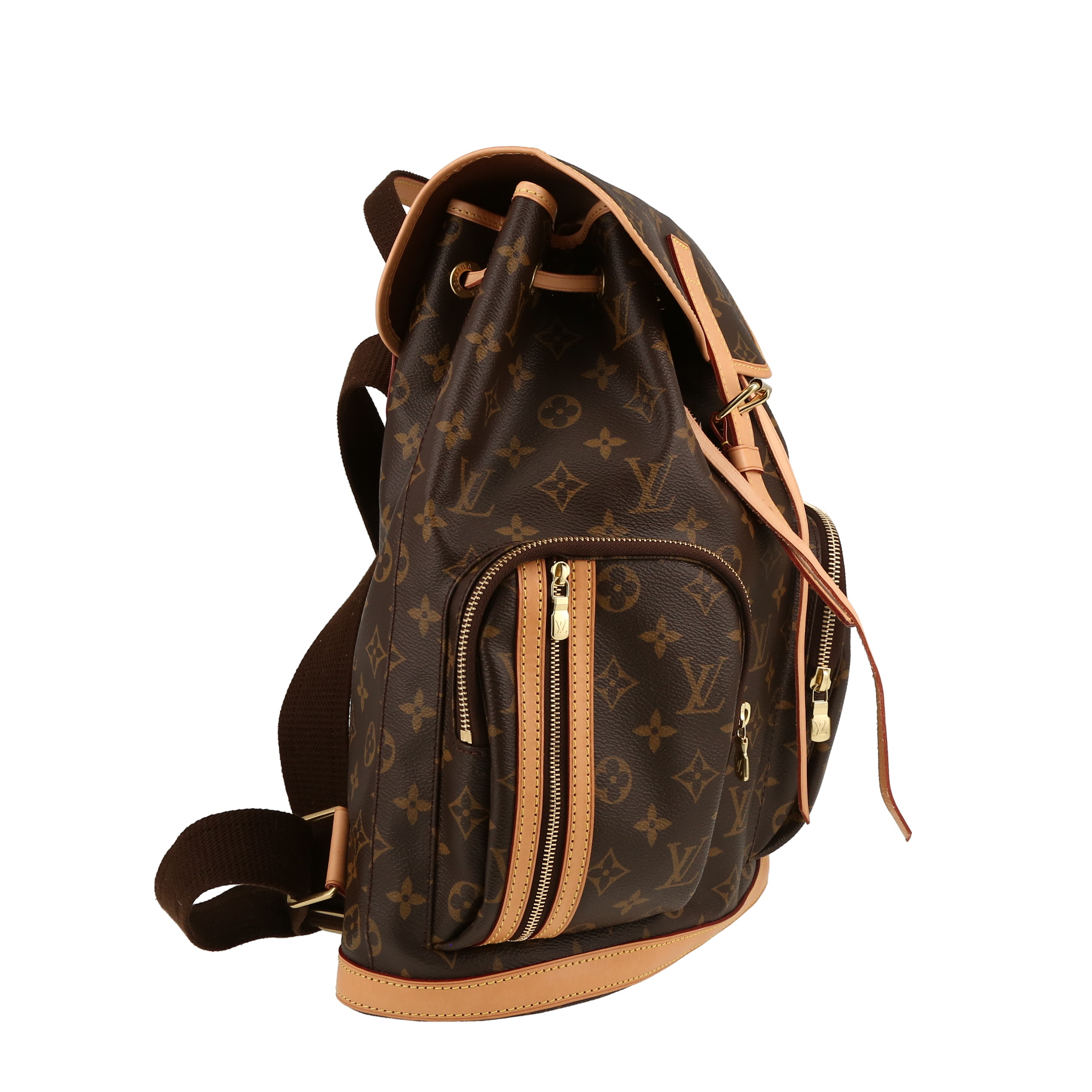 Louis Vuitton  Bosphore backpack  in brown monogram canvas  and natural leather