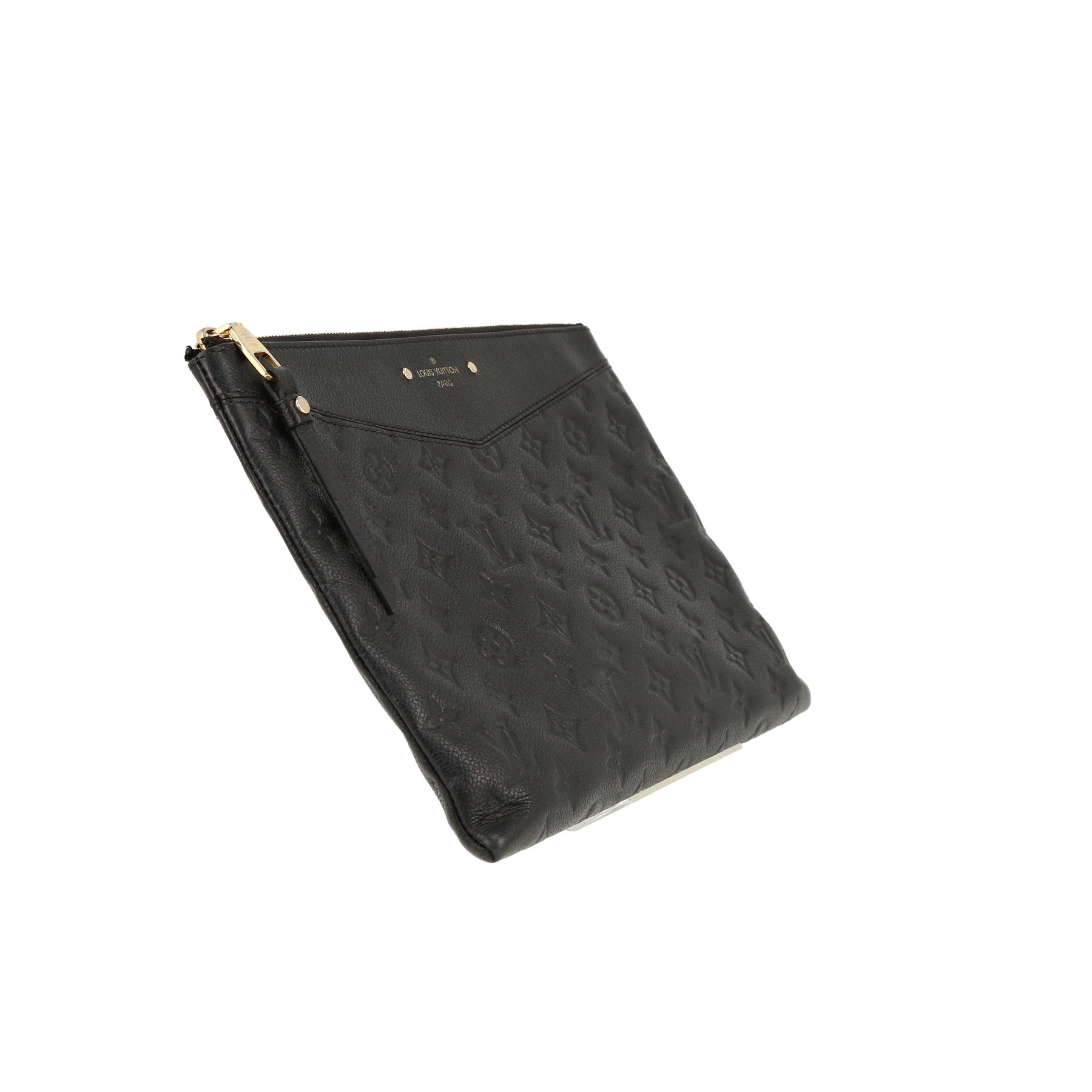 Pochette Louis Vuitton  Daily en cuir monogram empreinte noir