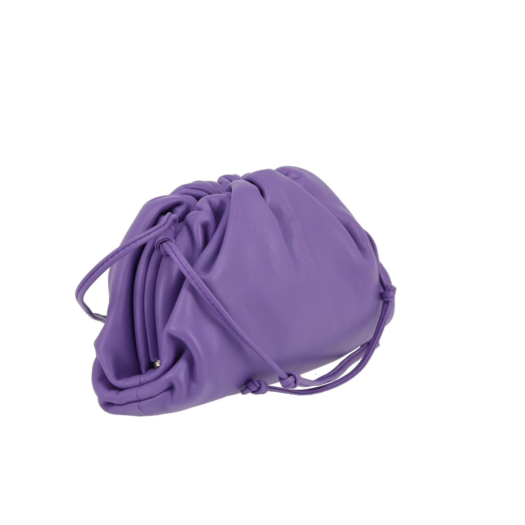 Bottega Veneta  Pouch mini  handbag/clutch  in purple leather