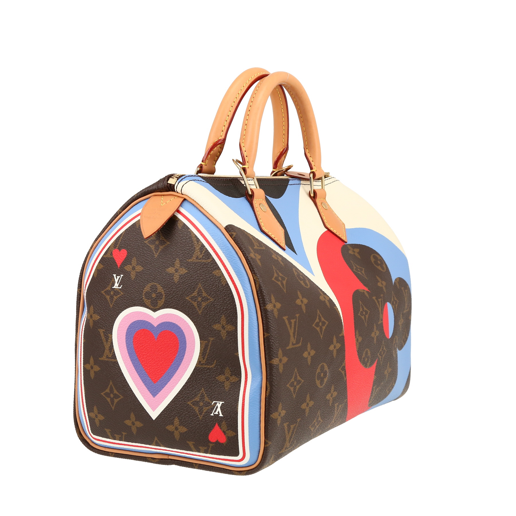 Louis Vuitton  Speedy Editions Limitées shoulder bag  in brown monogram canvas  and natural leather