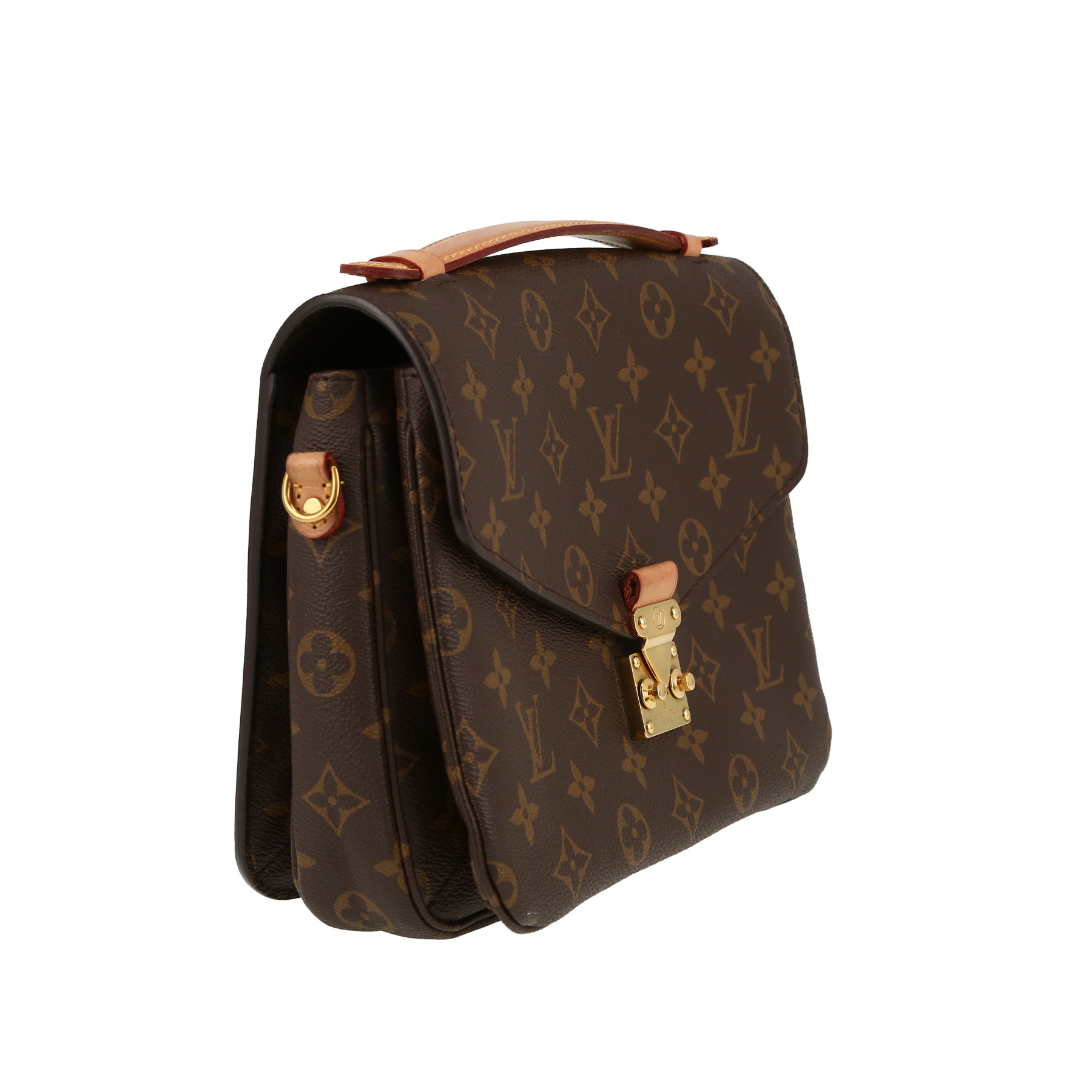 Sac bandoulière Louis Vuitton  Metis en toile monogram marron et cuir naturel