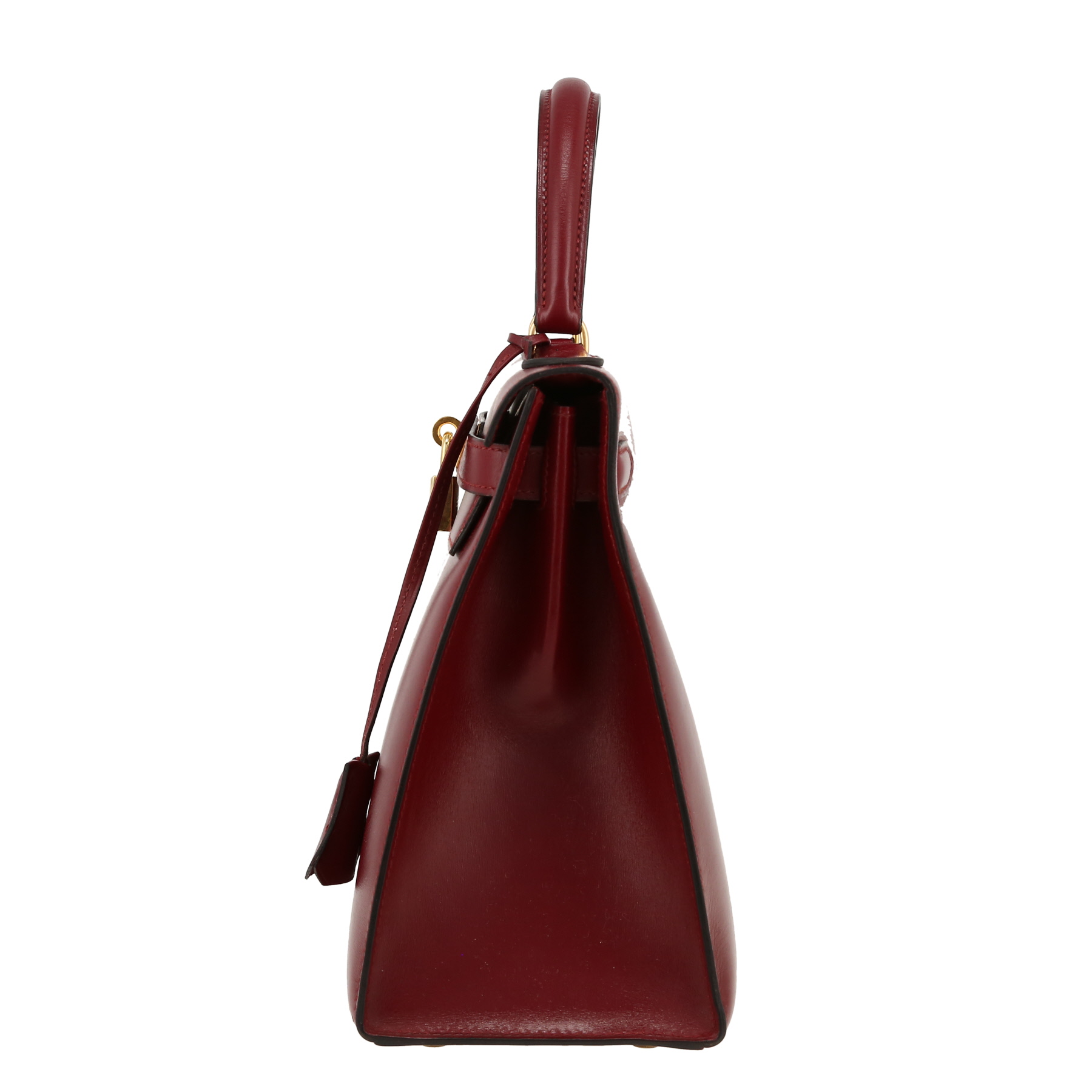 Kelly 28 cm Handbag In H Box Leather