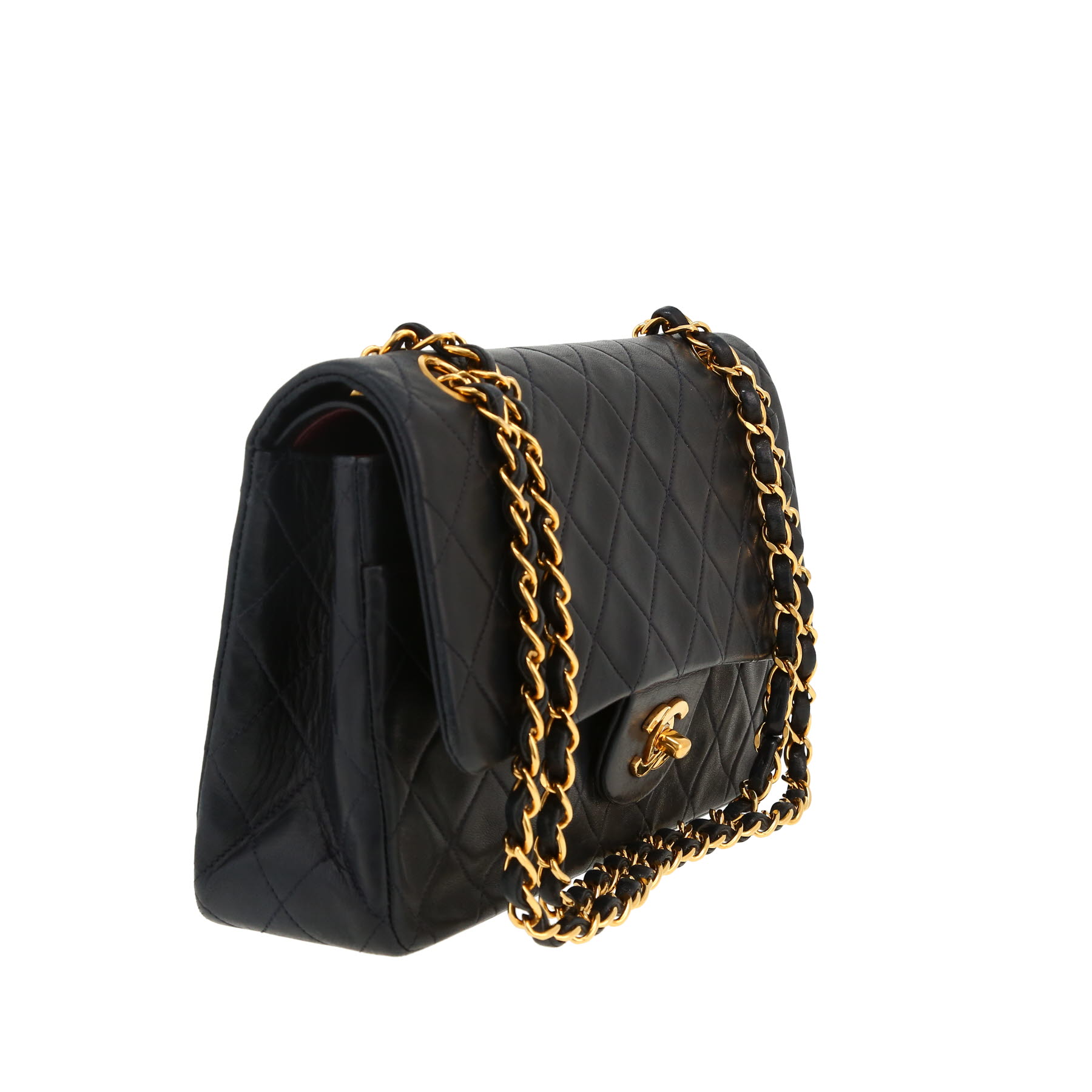 Sac à main Chanel  Timeless Classic en cuir matelassé bleu-foncé