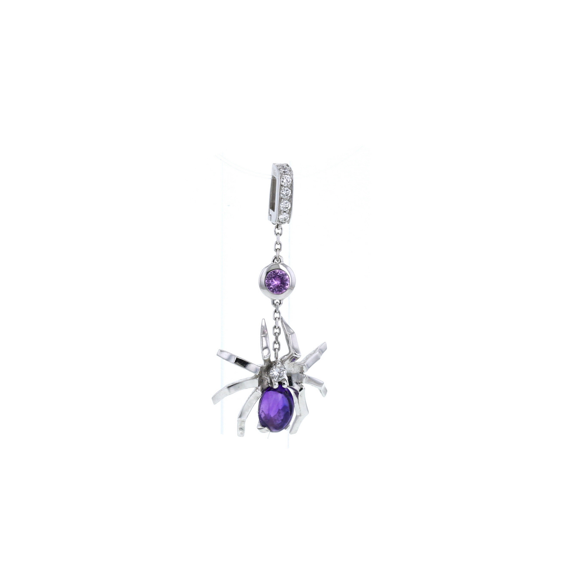 Colgante Chaumet Attrape Moi Si Tu M'Aimes en oro blanco,  amatista y diamantes