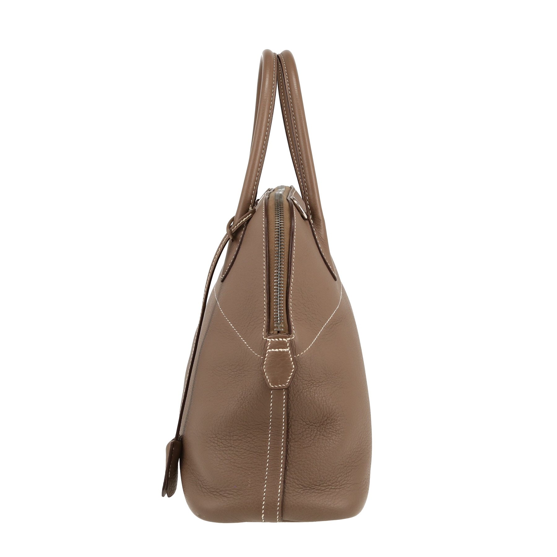 Bolide 31 cm Handbag In Etoupe Leather