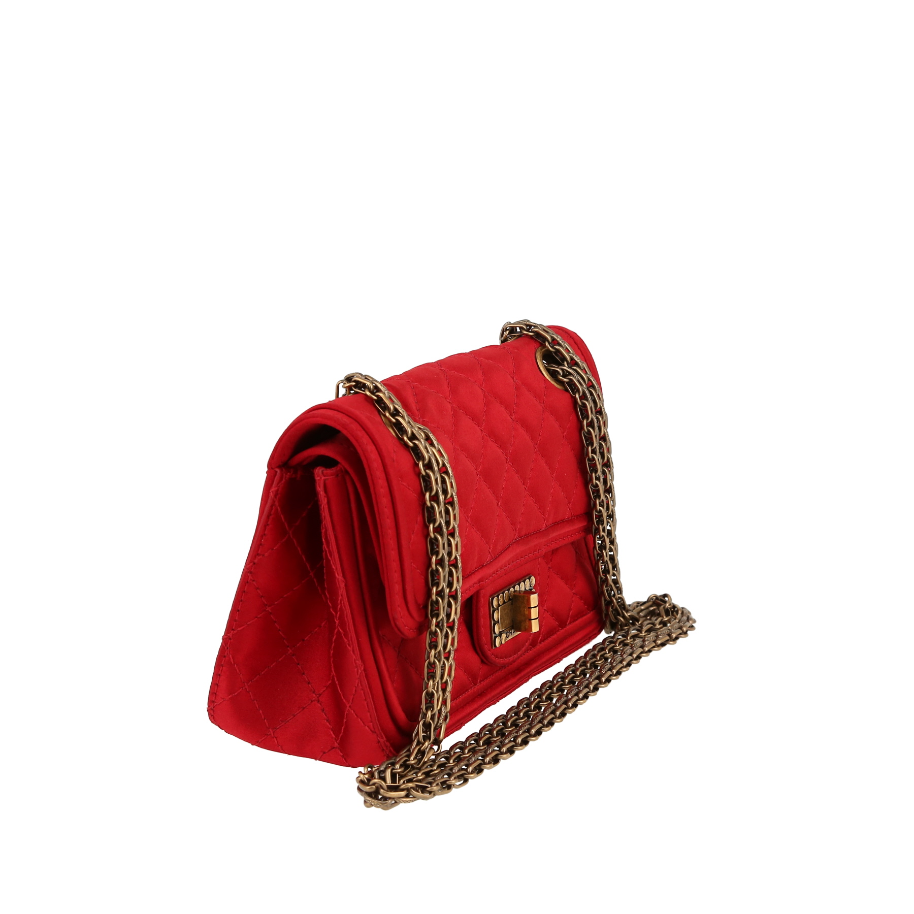 Chanel  Chanel 2.55 shoulder bag  in red satin