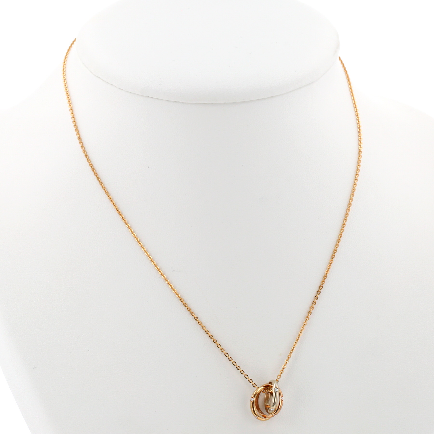 Collier Cartier Trinity en 3 ors et diamants