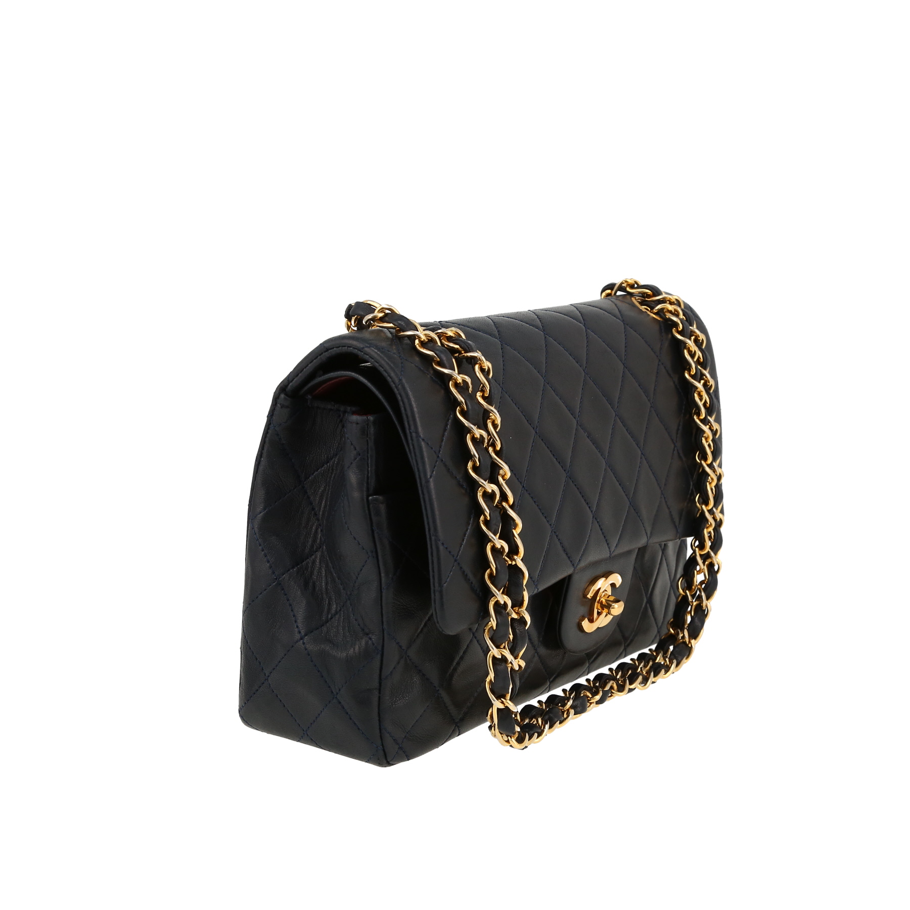 Borsa Chanel  Timeless Classic in pelle trapuntata blu marino