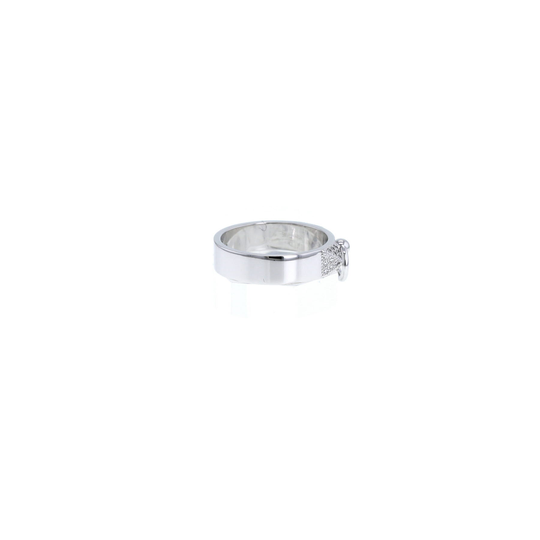 Anello Hermès Collier de chien in oro bianco e diamanti