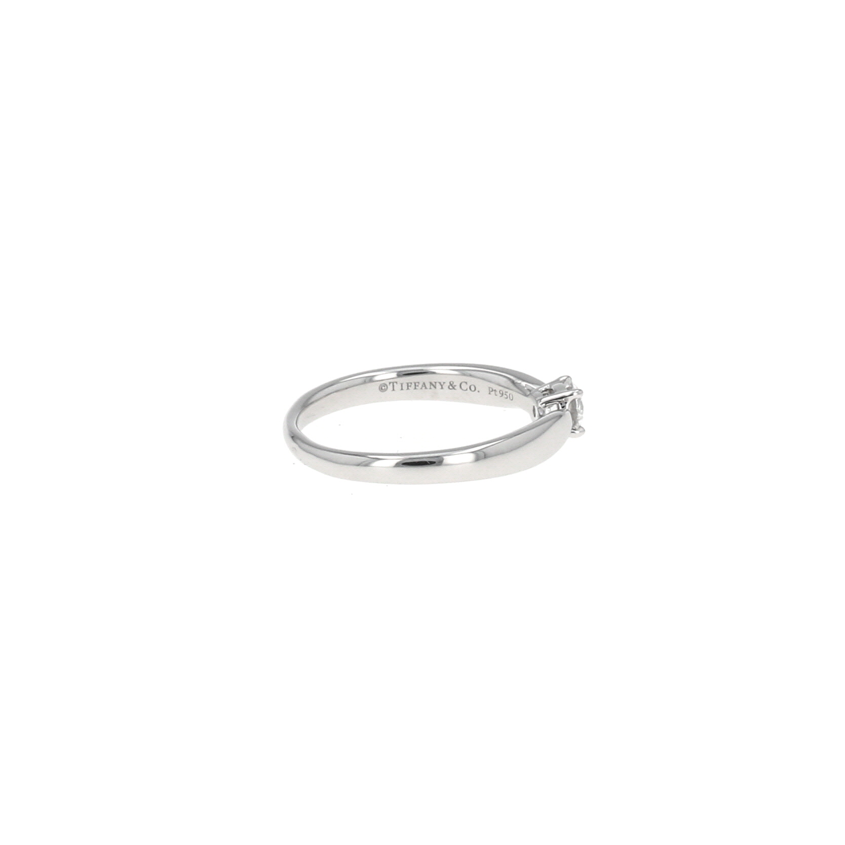 Tiffany & Co Harmony solitaire ring in platinium and diamond