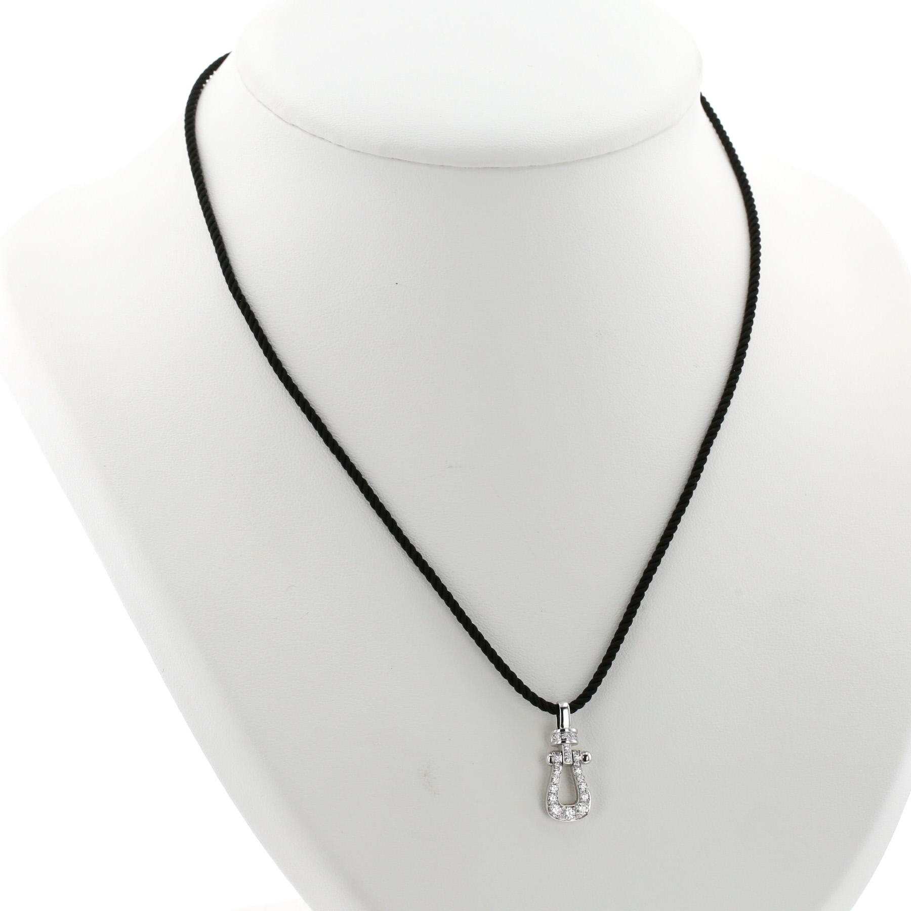 Fred Force 10 medium model pendant in white gold and diamonds