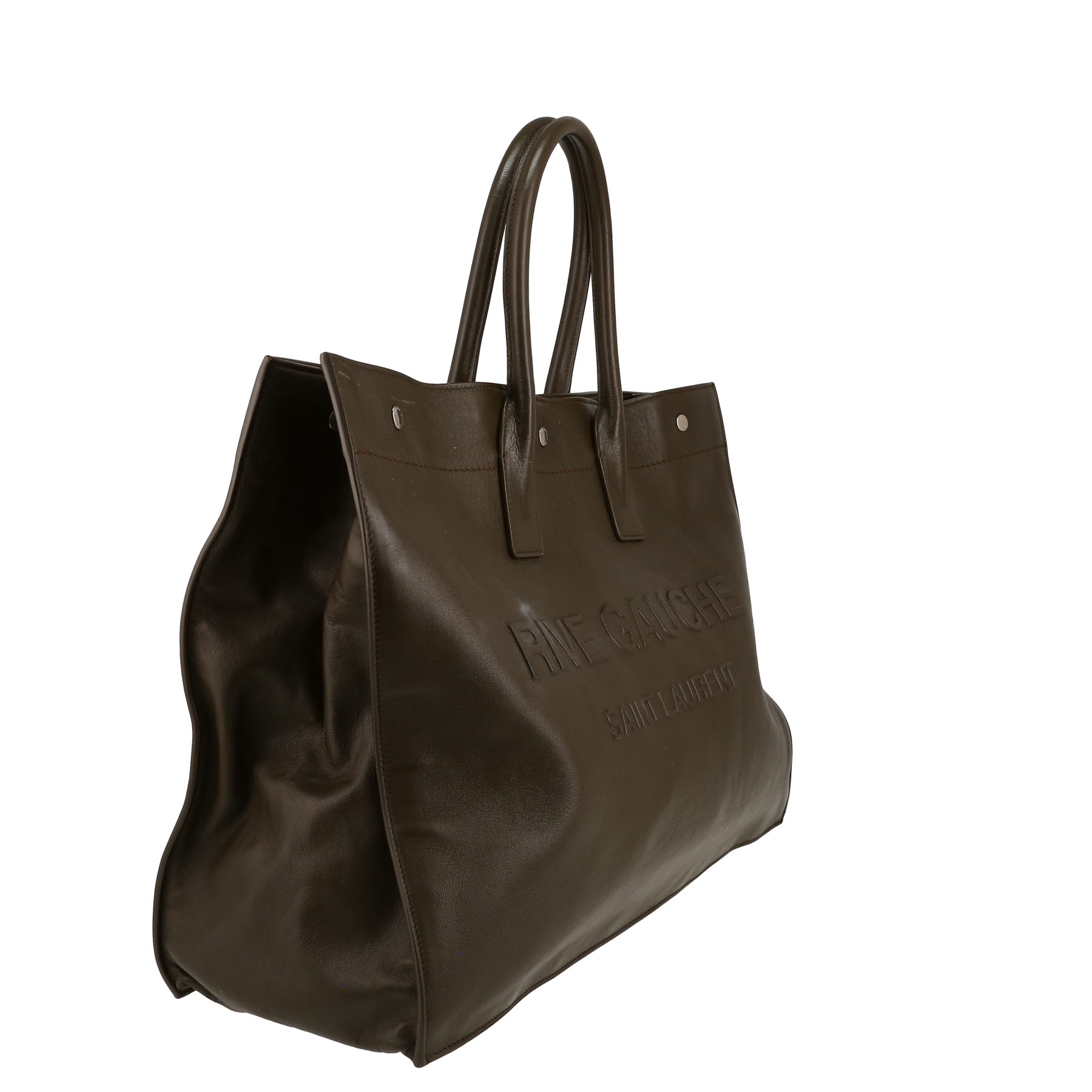 Sac cabas Saint Laurent  Cabas YSL en cuir vert-kaki