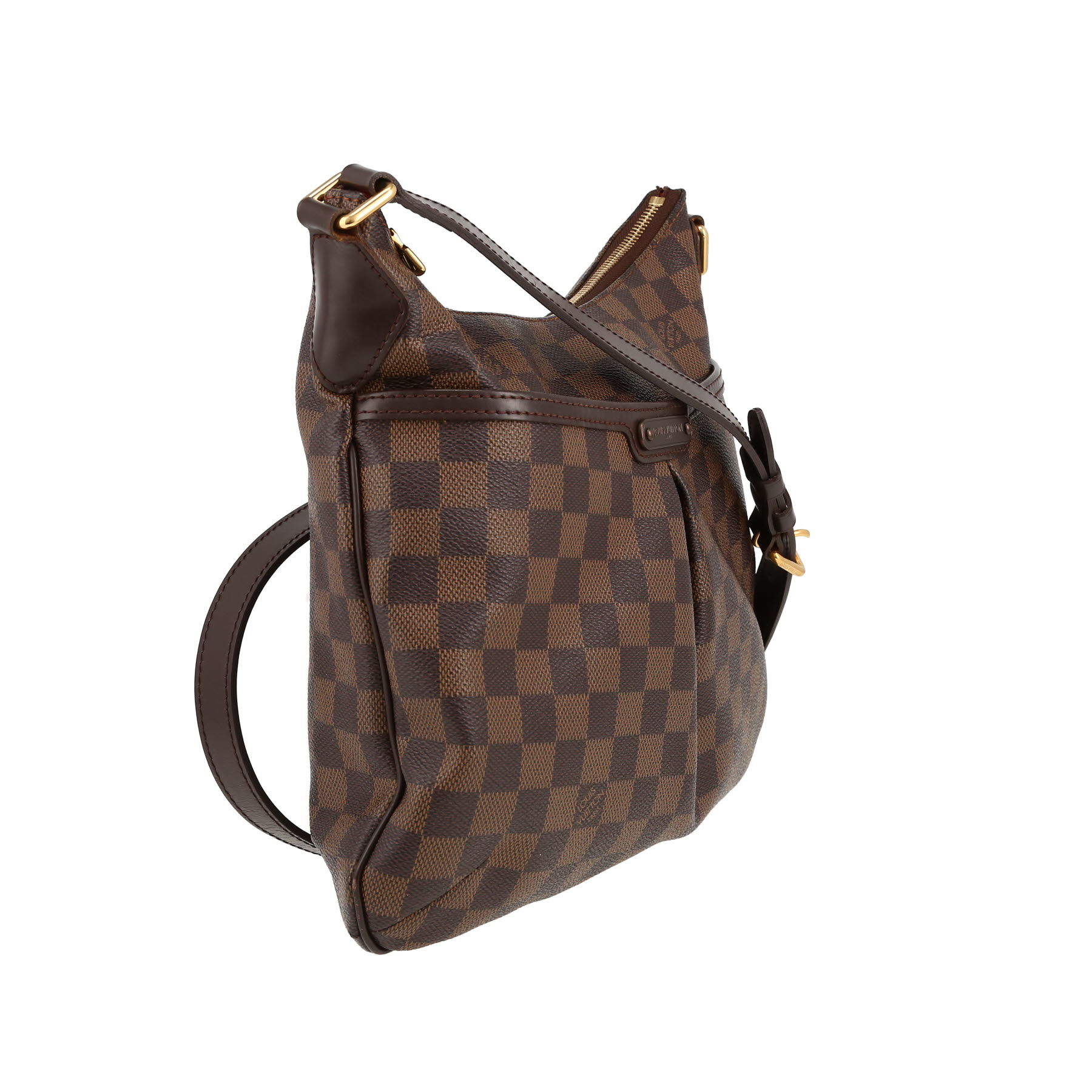 Louis Vuitton  Bloomsbury shoulder bag  in ebene damier canvas  and brown