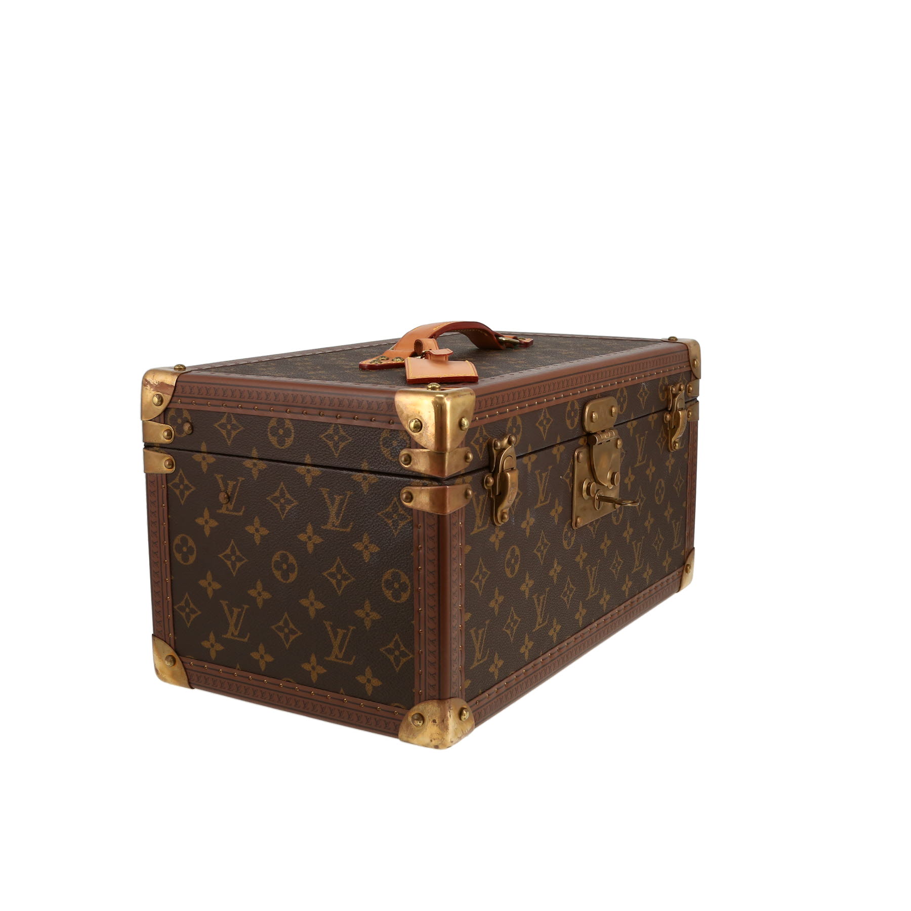 Louis Vuitton  Boîte à Pharmacie vanity case  in brown monogram canvas  and lozine (vulcanised fibre)