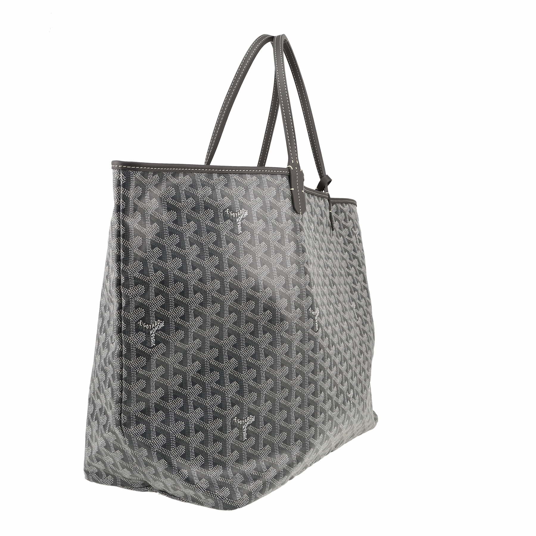 Goyard  Saint-Louis shopping bag  in grey Goyard canvas  and grey leather