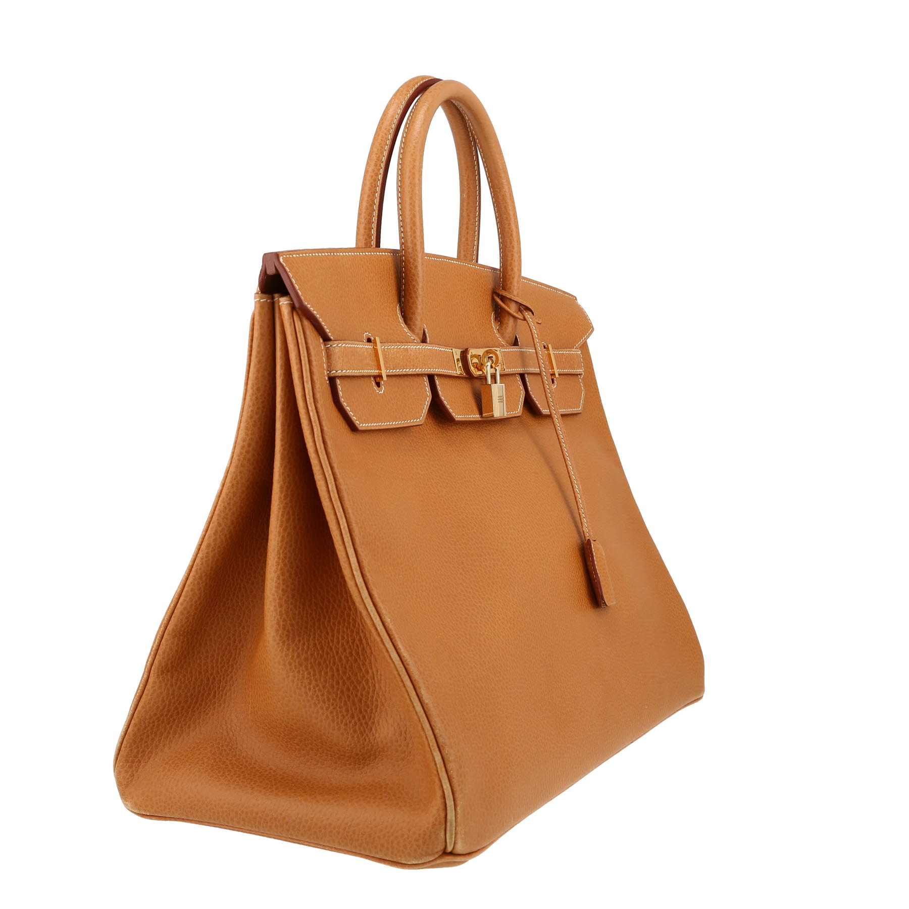 Sac à main Hermès  Birkin 40 cm en vache Liégée gold