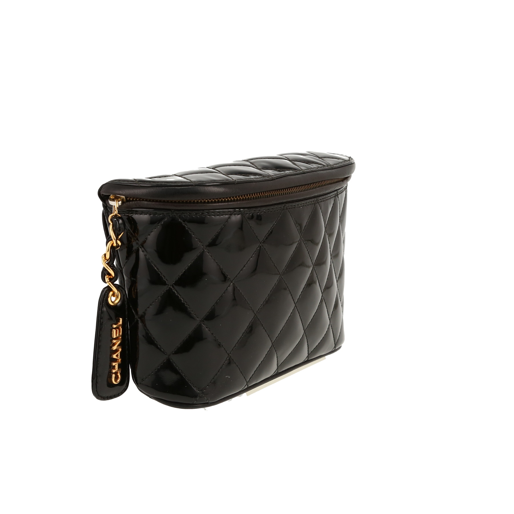 Chanel  Vintage clutch-belt  in black patent leather