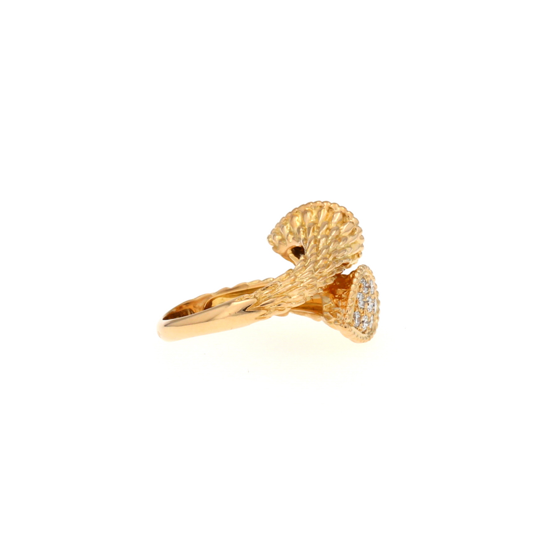 Boucheron Serpent Bohème model S ring in yellow gold and diamonds