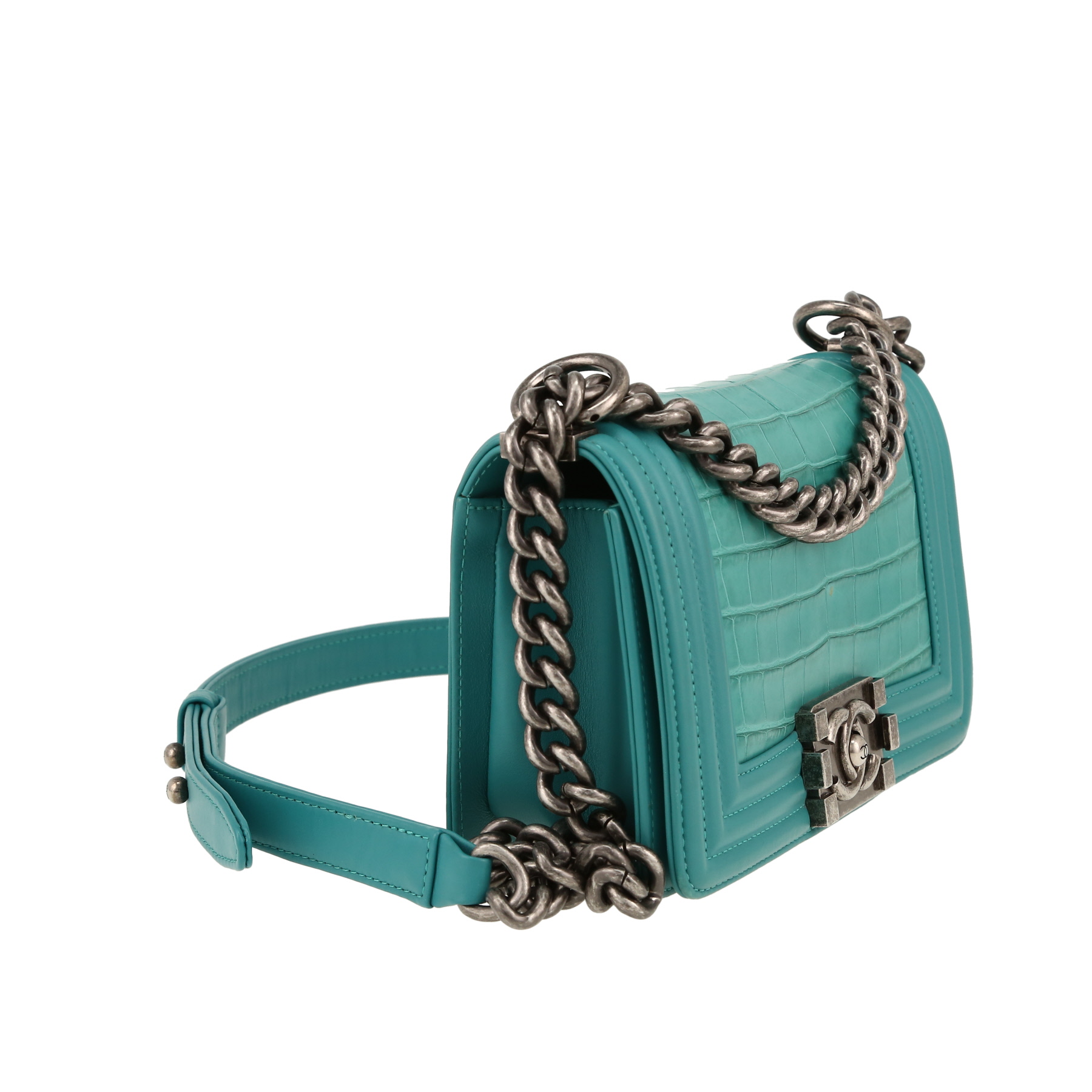 Chanel  Boy shoulder bag  crocodile  and  leather