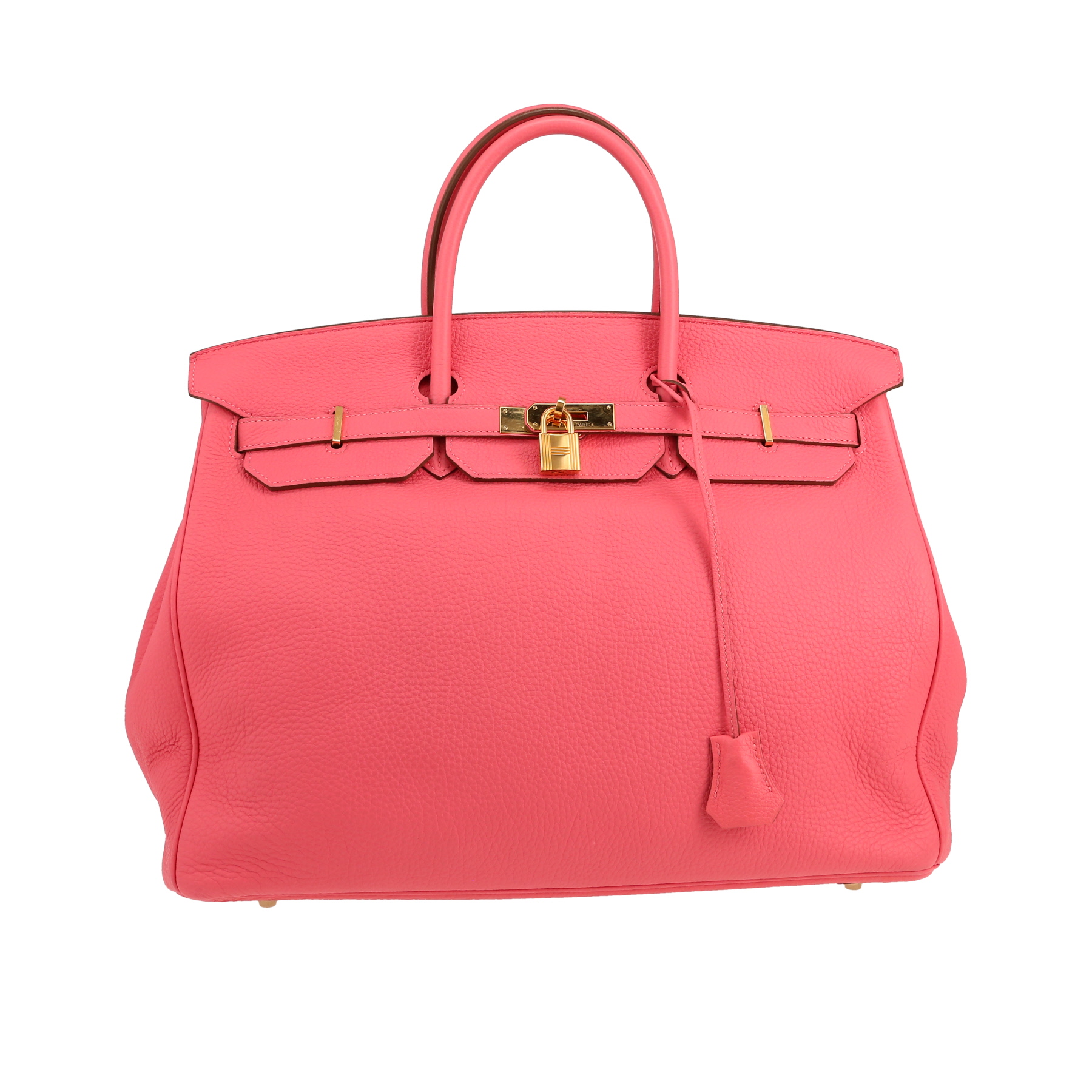Birkin 40 cm Handbag In Rose Lipstick Togo Leather