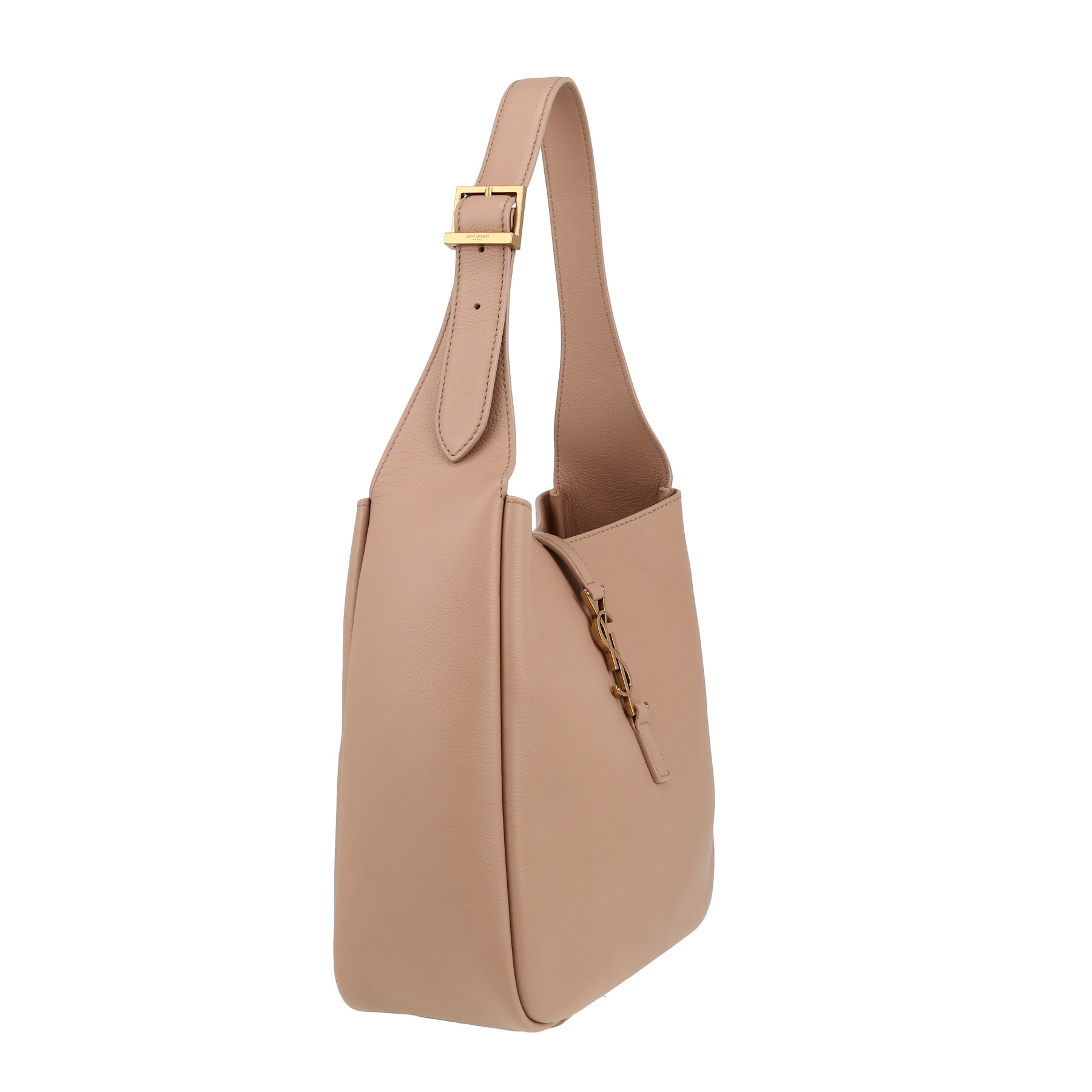 Saint Laurent  5 à 7 small model  handbag  in beige grained leather