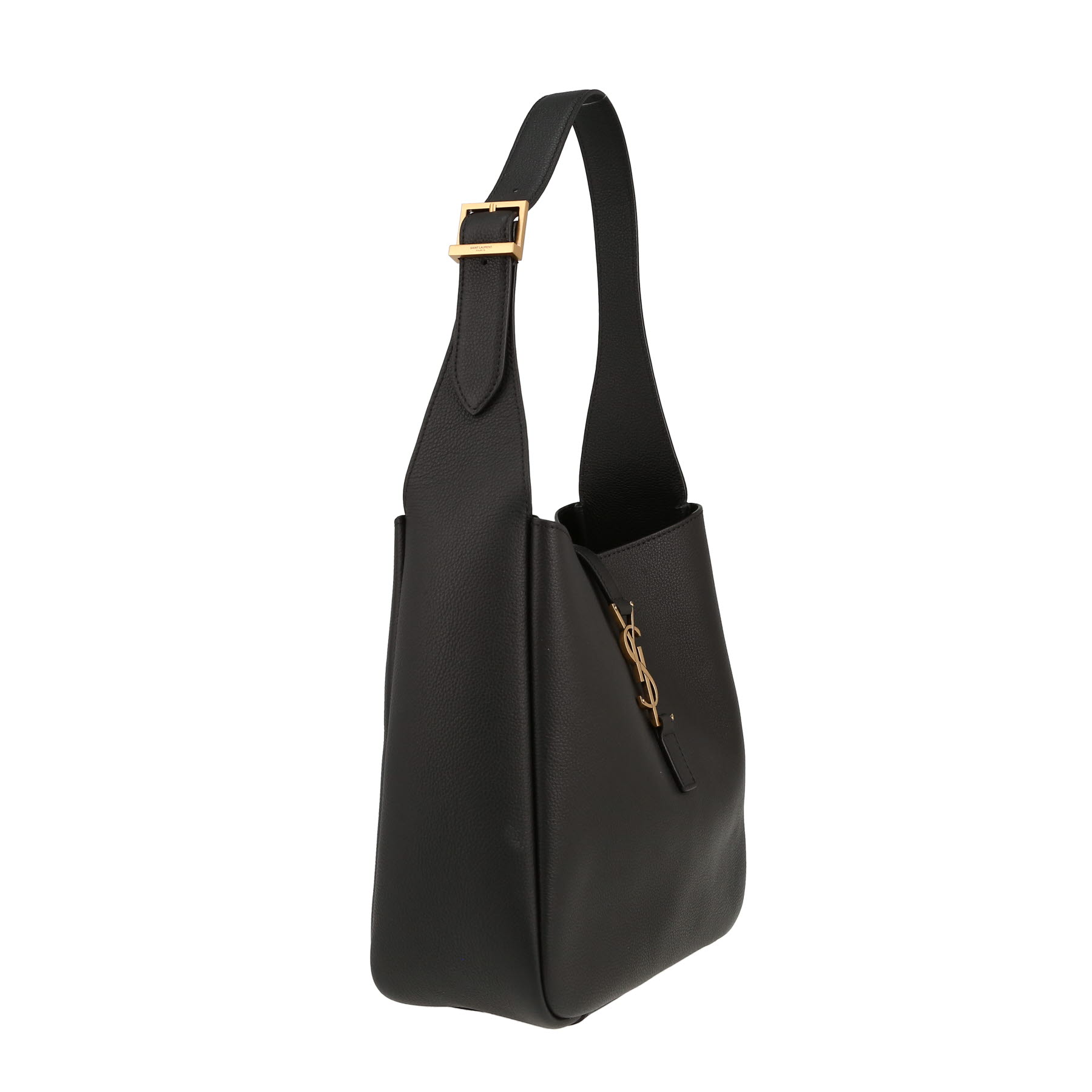 Saint Laurent  5 à 7 small model  handbag  in black grained leather