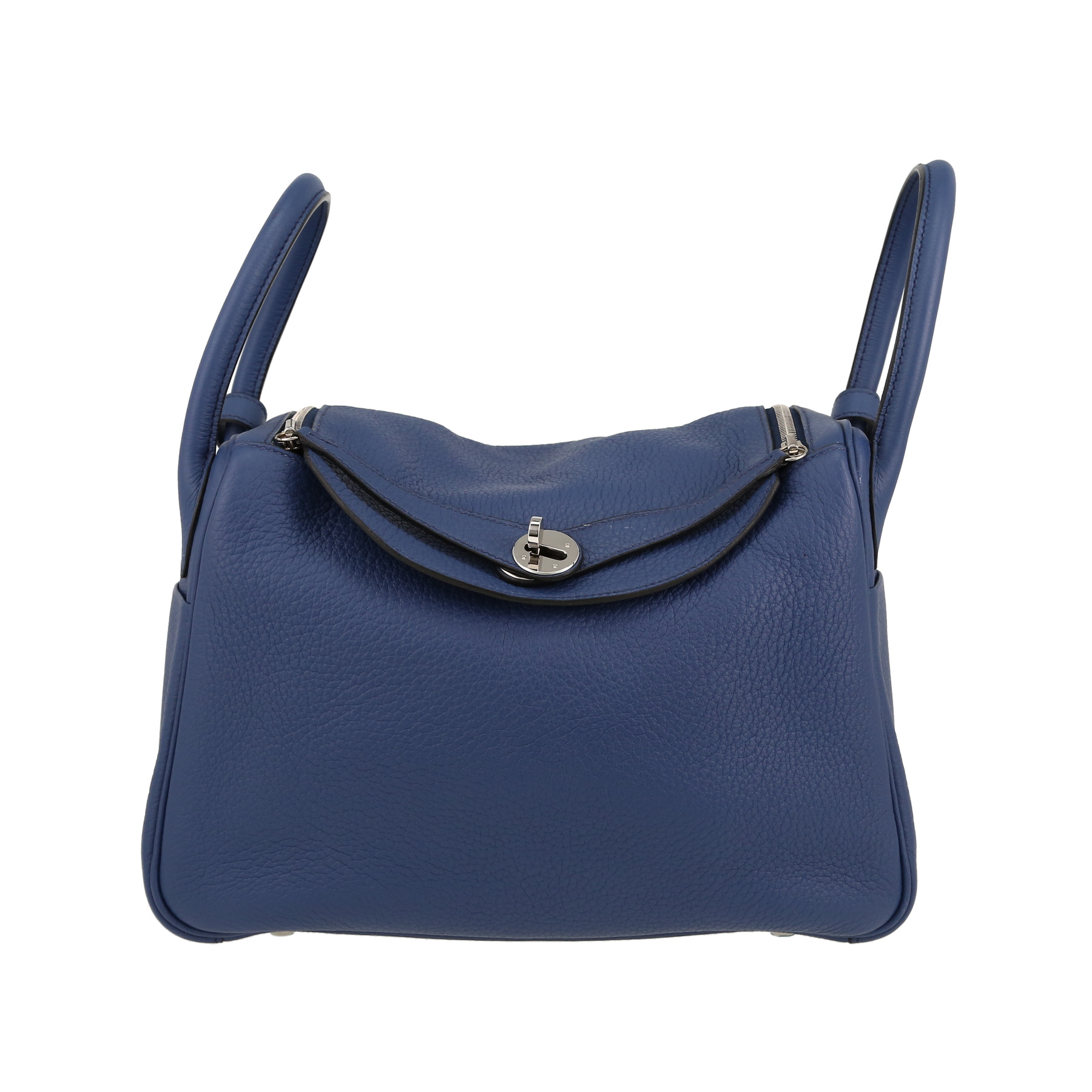 Lindy 30 cm Handbag In Blue Togo Leather