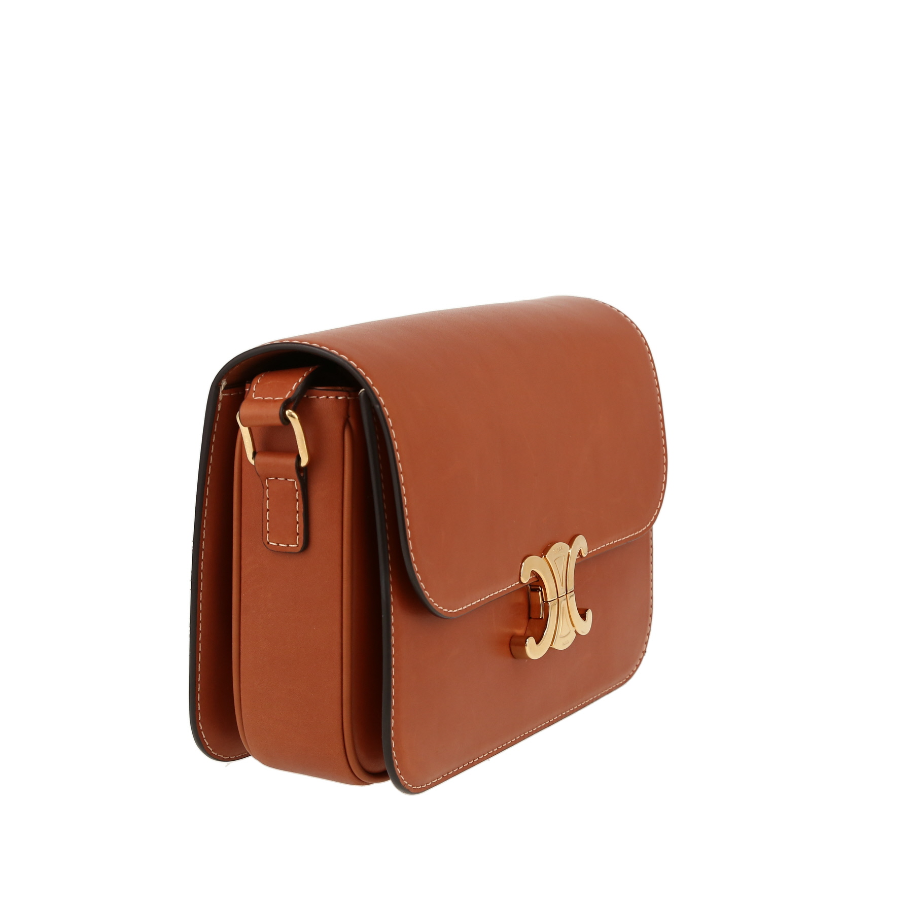 Sac bandoulière Celine  Triomphe en cuir marron