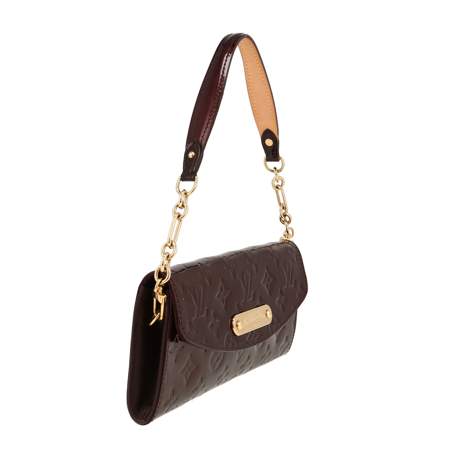 Louis Vuitton  Sunset Boulevard handbag  in burgundy monogram patent leather