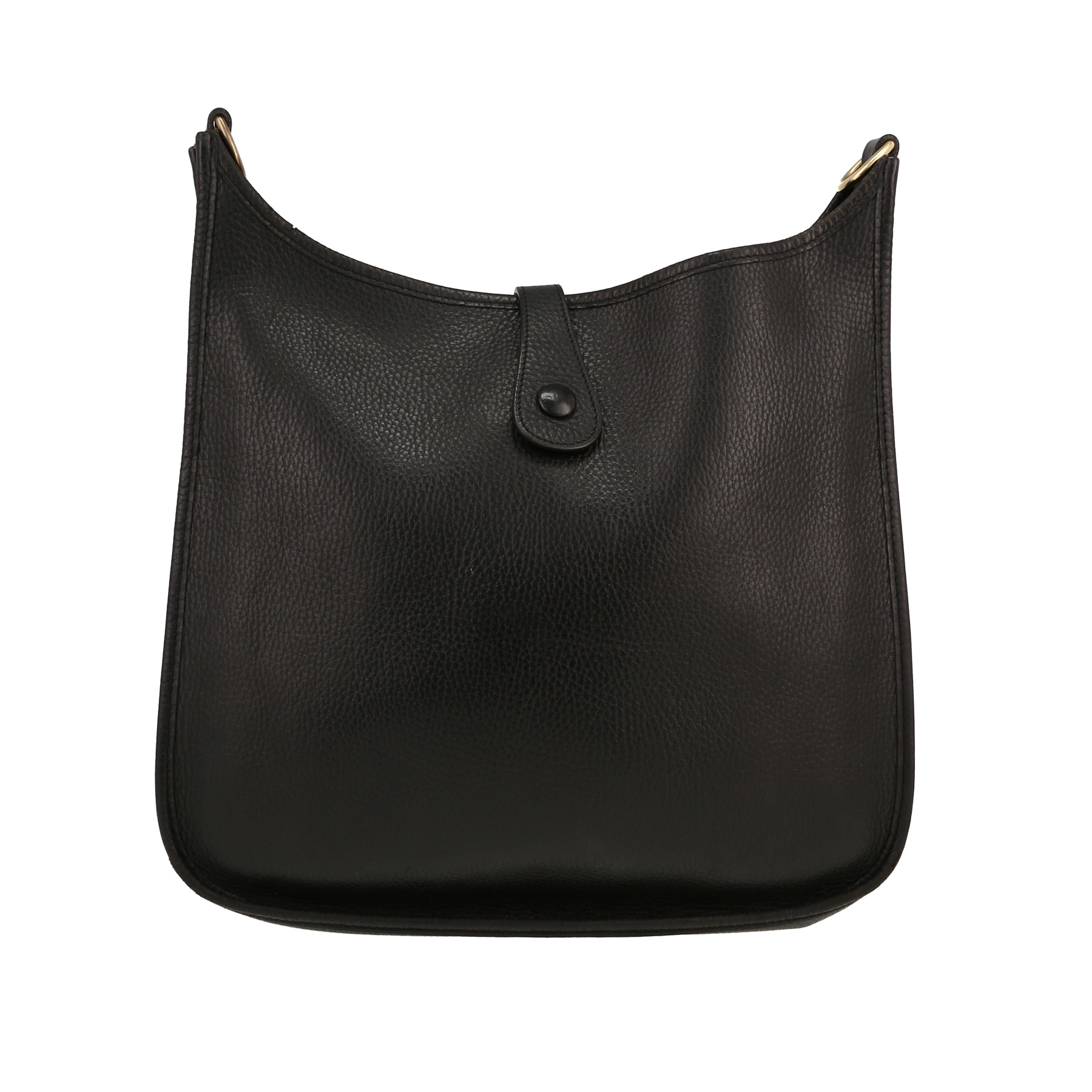 Evelyne Shoulder Bag In Black Togo Leather