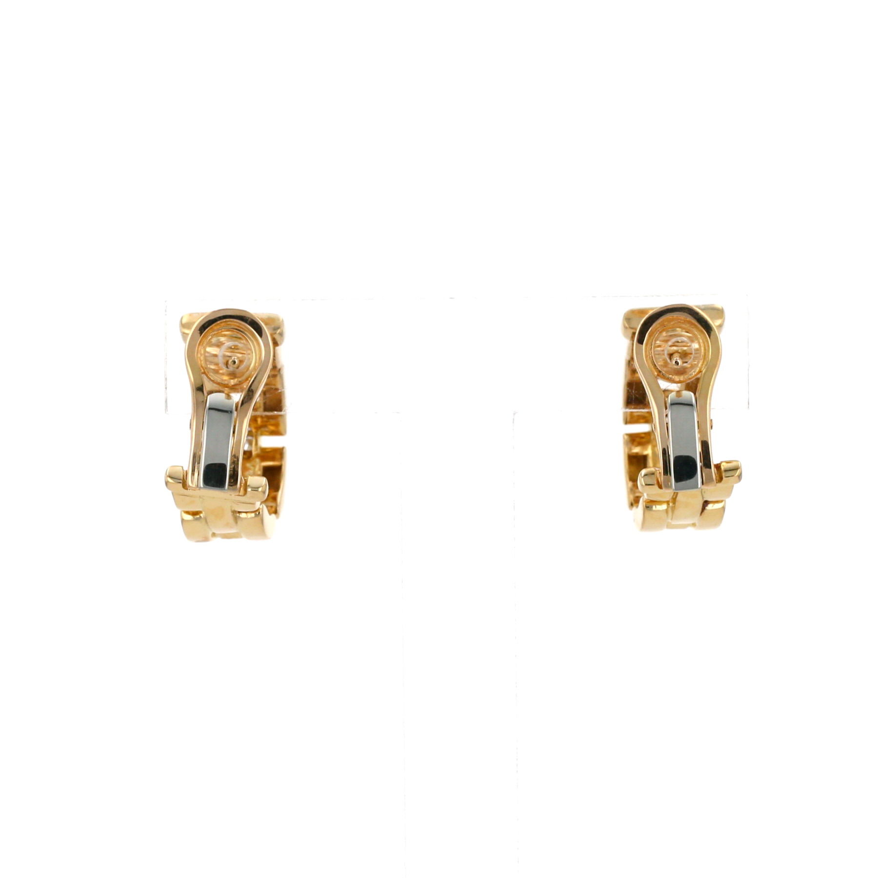 Maillon Panthère Earrings In Yellow And Diamonds