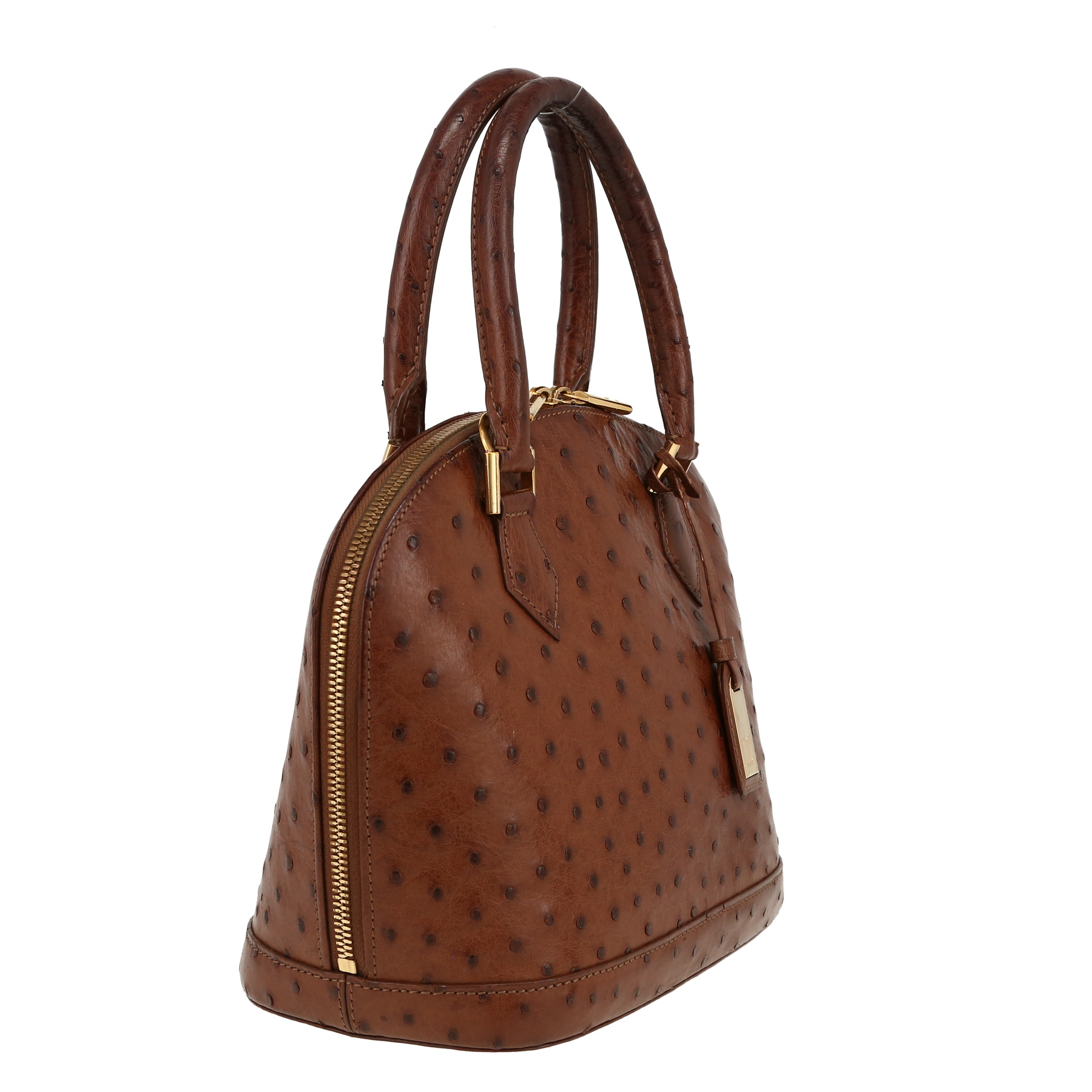 Louis Vuitton  Lochness handbag  in brown ostrich leather