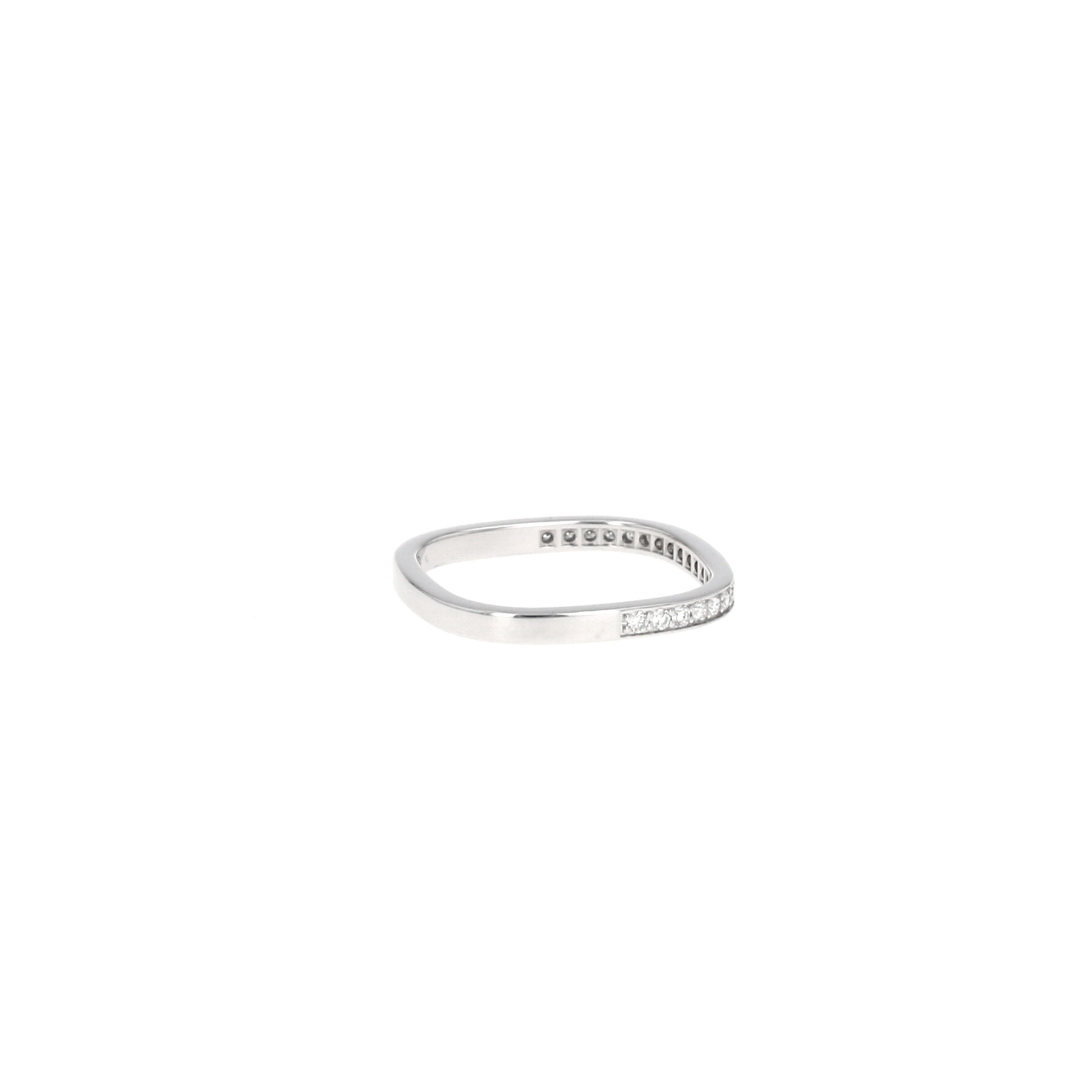 Bague Dinh Van Alliance Carrée en or blanc et diamants