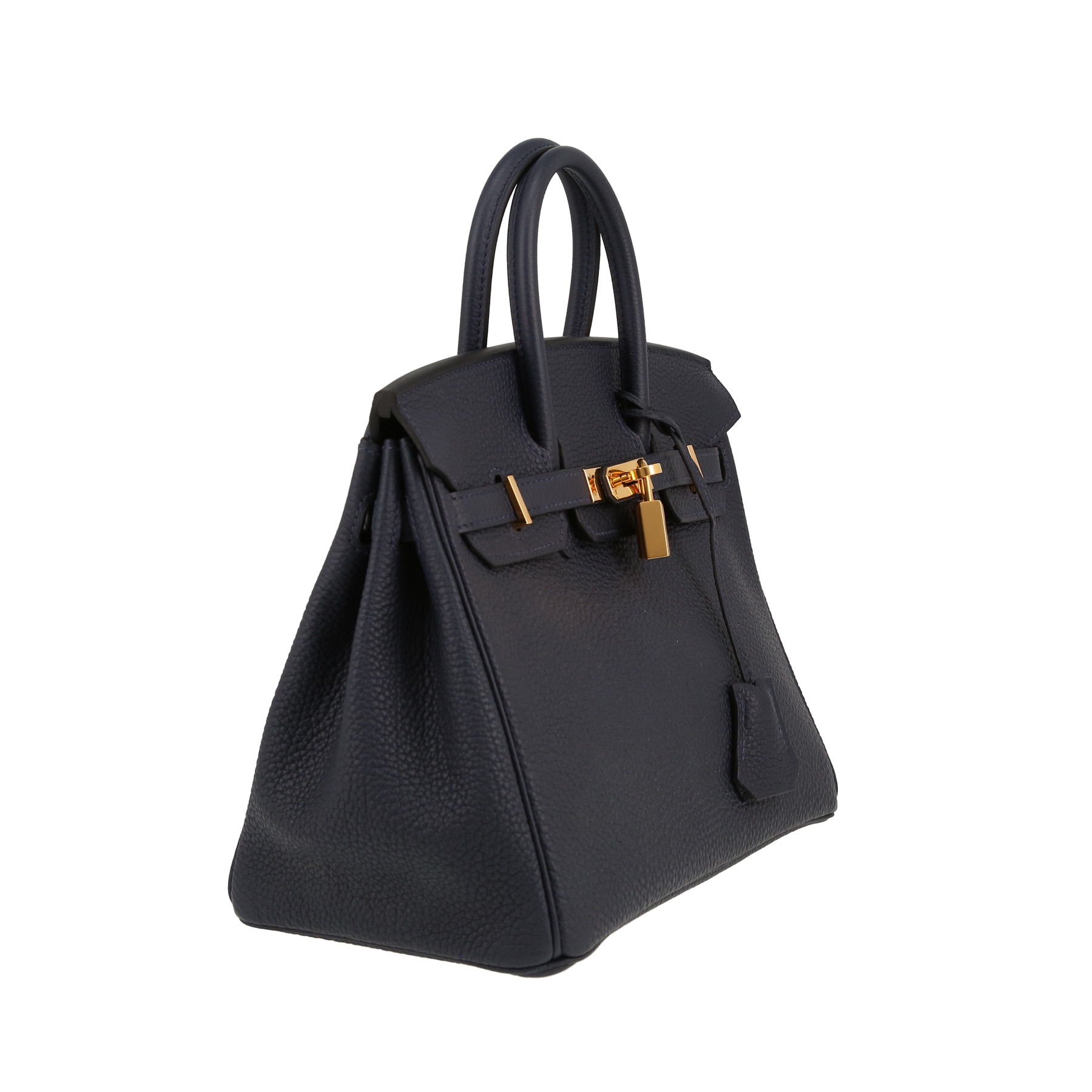 Borsa Hermès  Birkin 25 cm in pelle togo blu