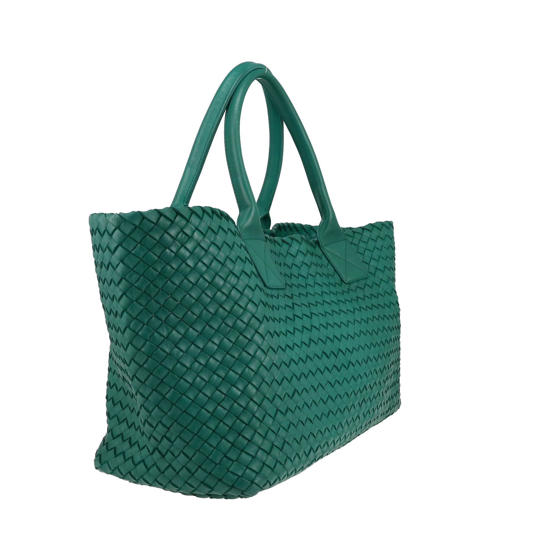 Bolso Cabás Bottega Veneta  Cabat en cuero intrecciato verde