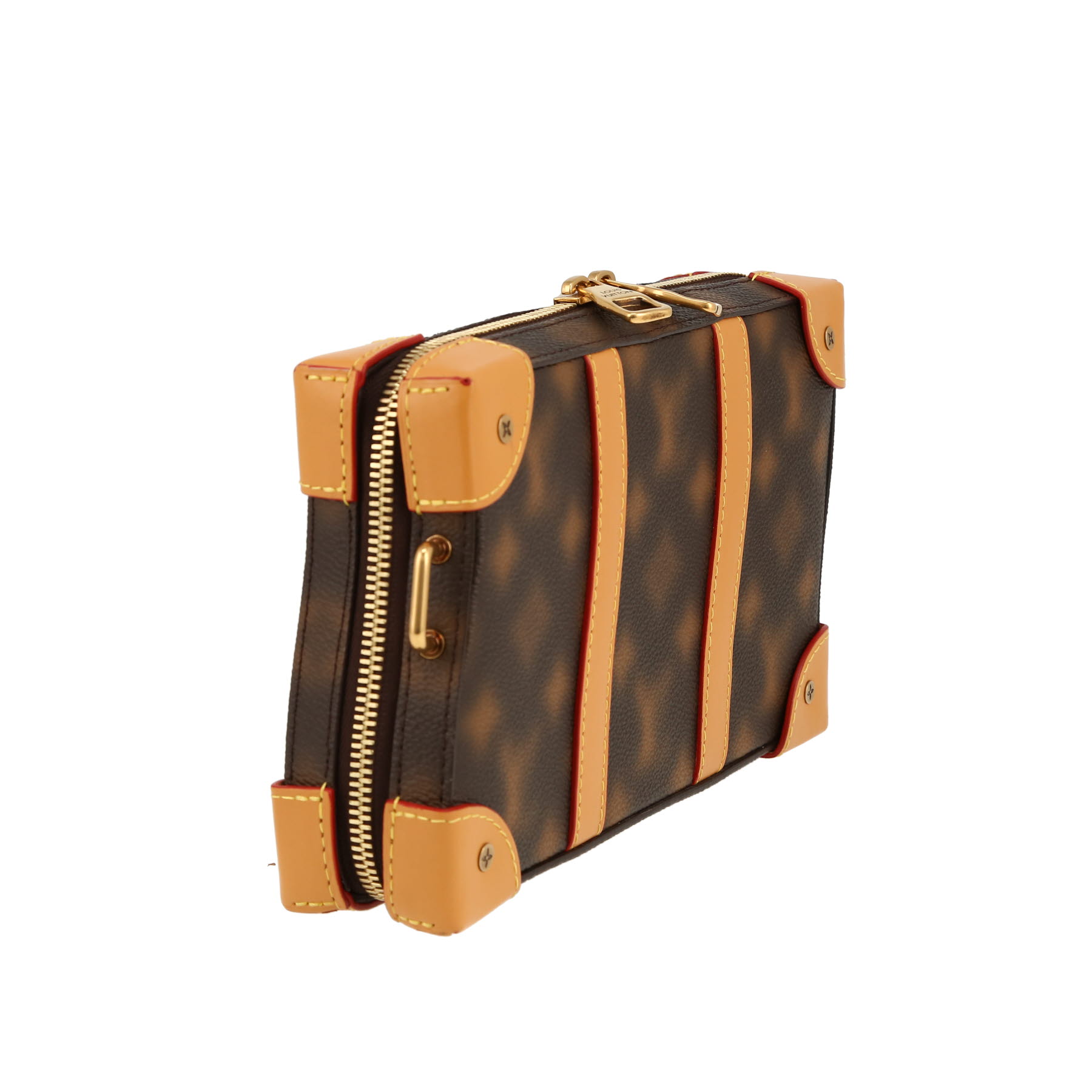 Louis Vuitton  Soft Trunk shoulder bag  monogram canvas  and natural leather