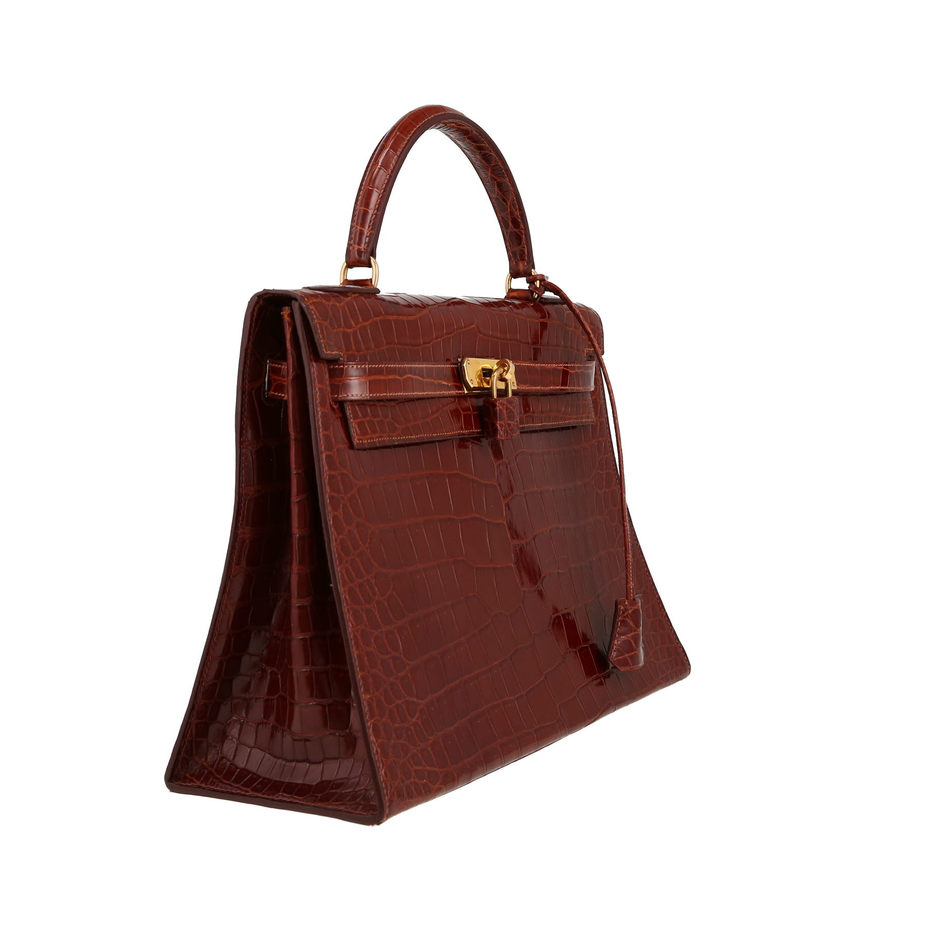 Hermès  Kelly 32 cm handbag  in havana brown crocodile
