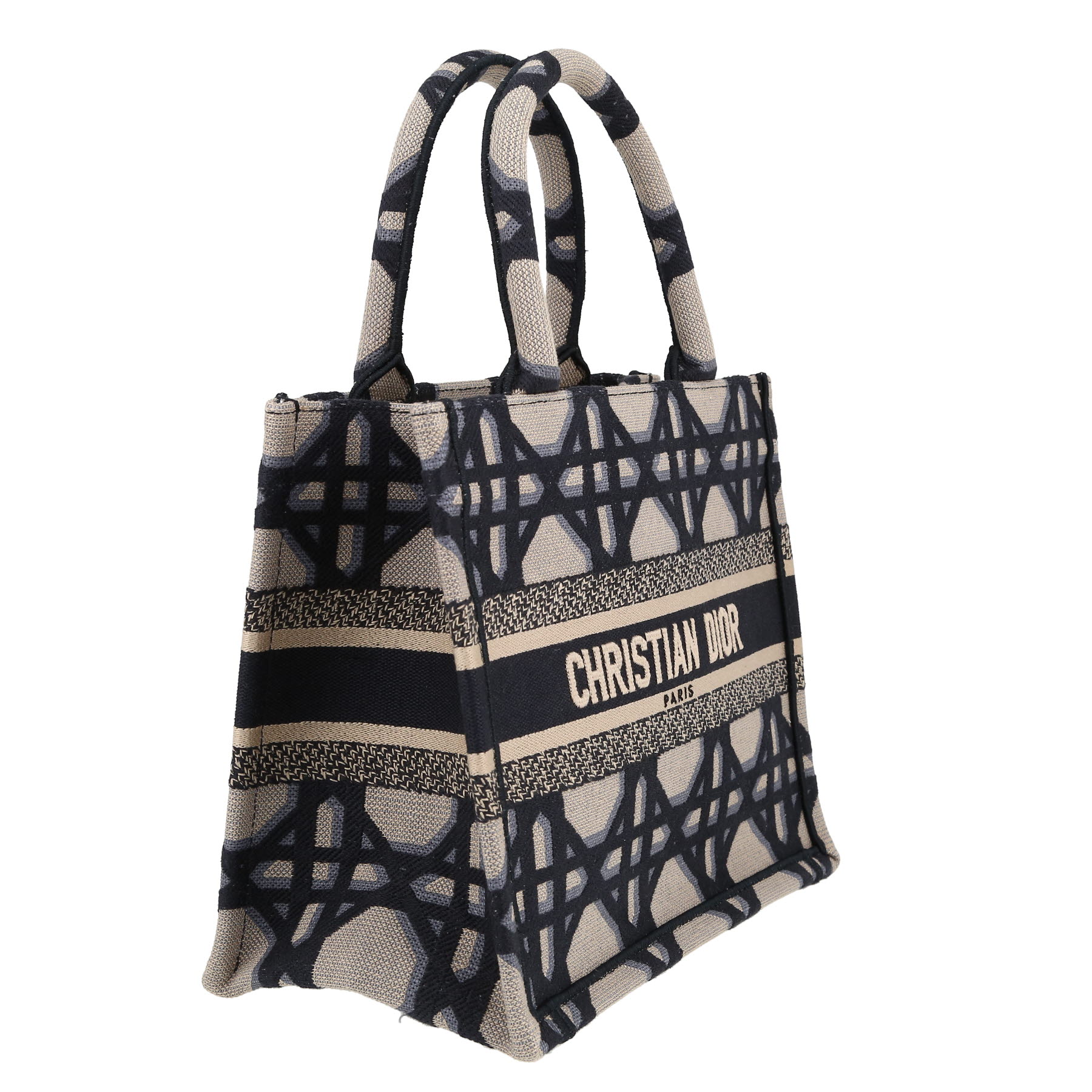 Dior  Book Tote small model  shopping bag  in tricolor canvas