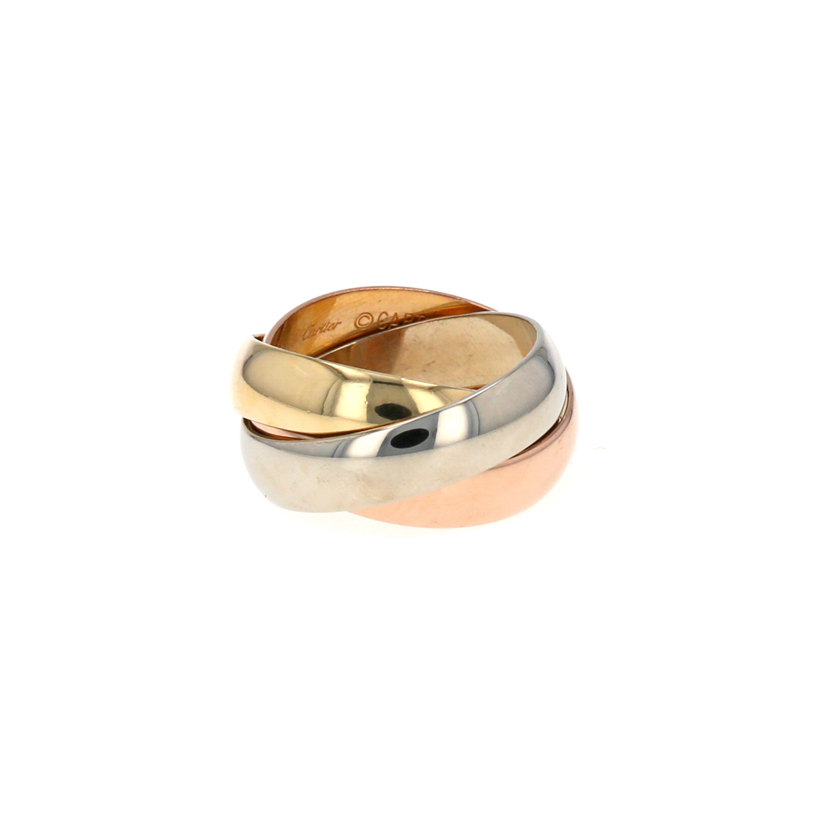 Bague Cartier Trinity grand modèle en 3 ors, taille 56