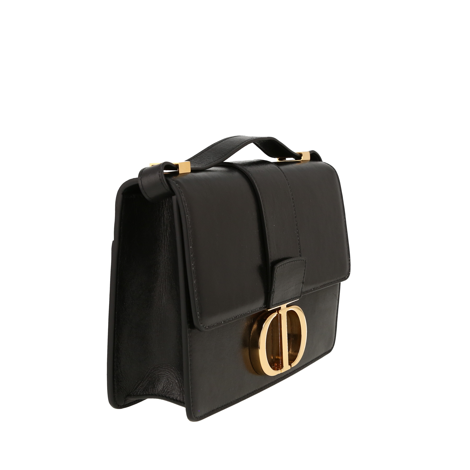 Sac à main Dior  30 Montaigne en cuir noir