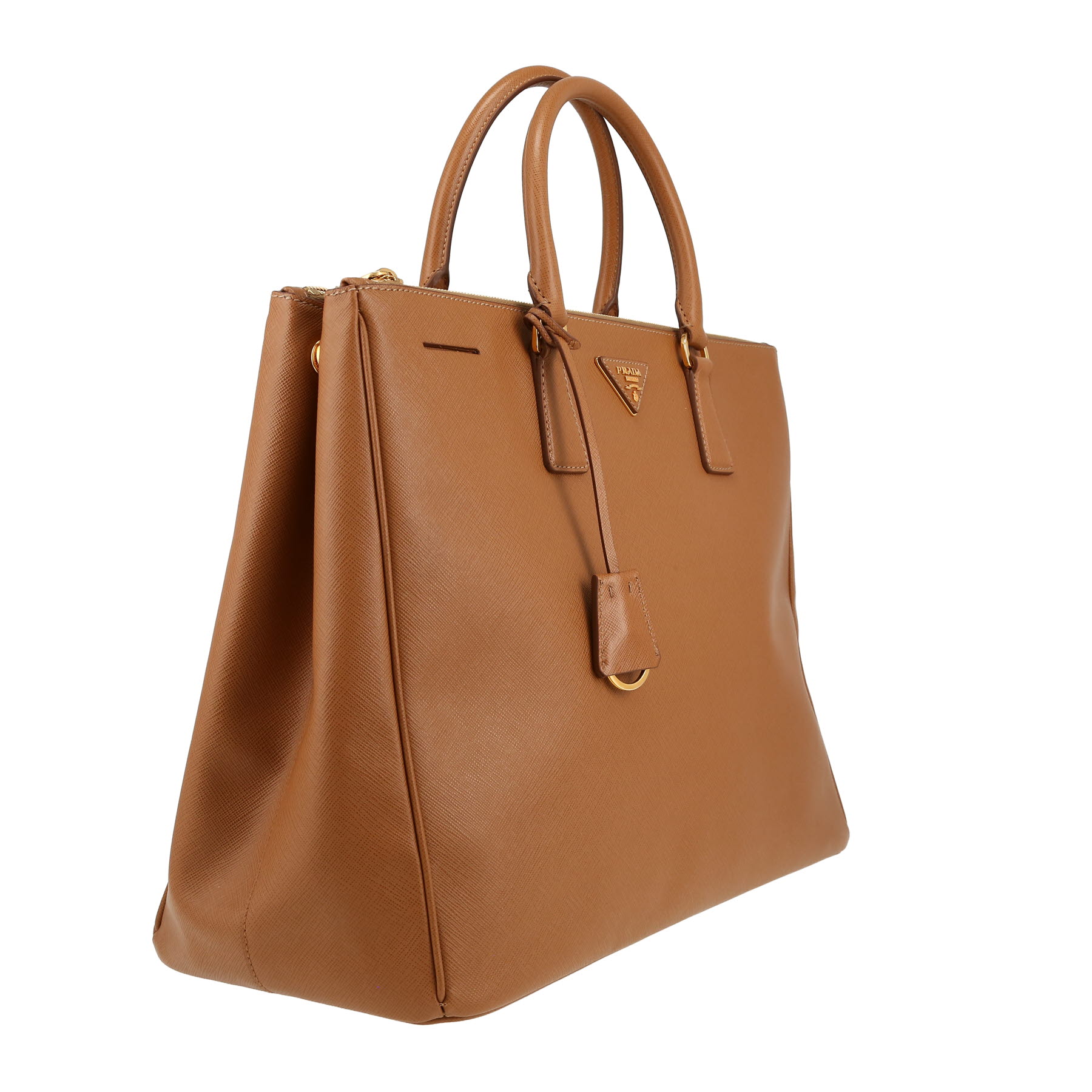 Prada  Galleria handbag  in brown leather saffiano