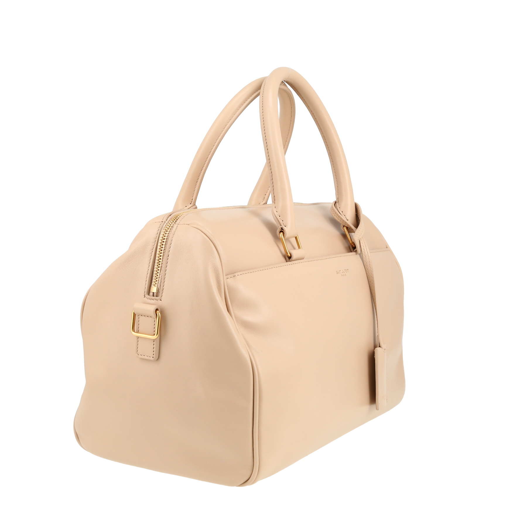 Sac à main Saint Laurent  Duffle en cuir beige
