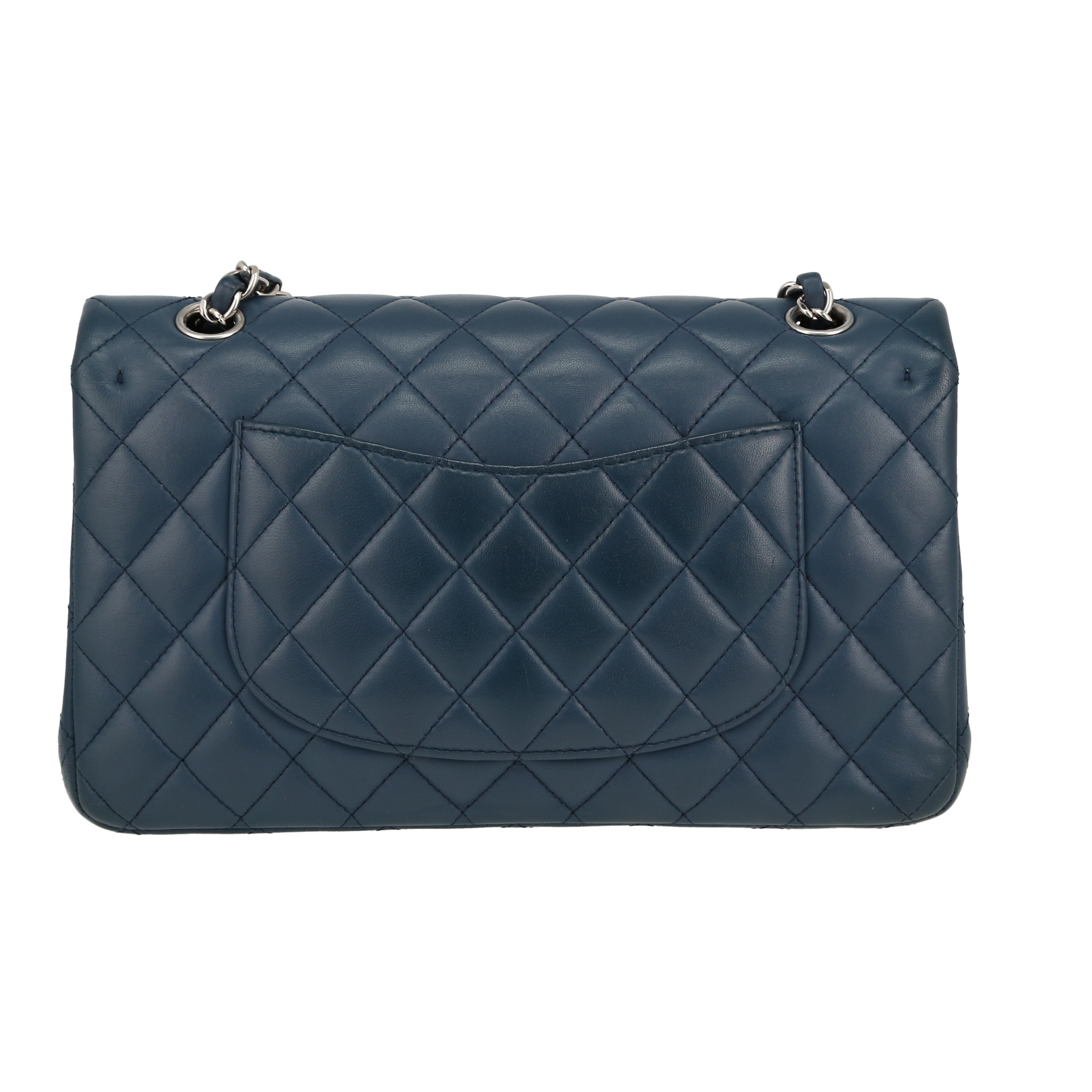 Timeless Classic Handbag In Blue Quilted Leather