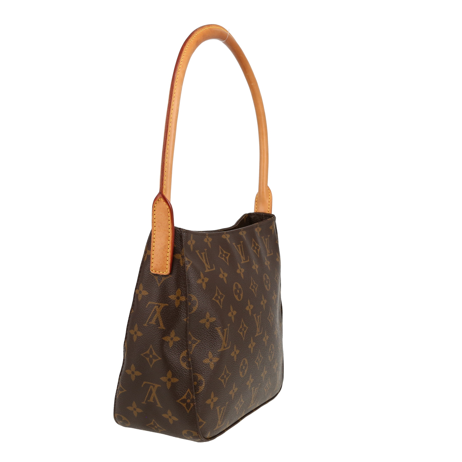 Louis Vuitton  Looping handbag  in brown monogram canvas  and natural leather