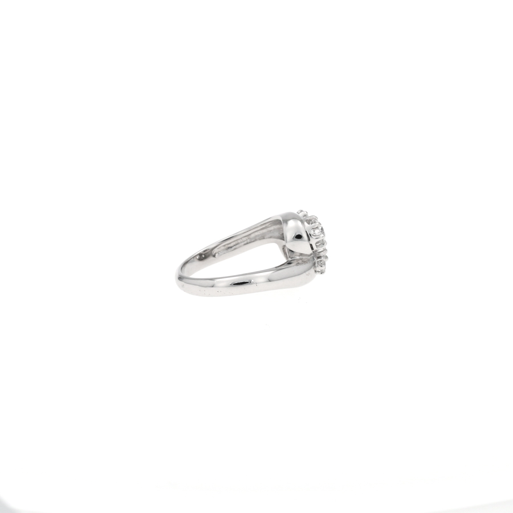 Bague Vintage Toi et Moi en or blanc et diamants