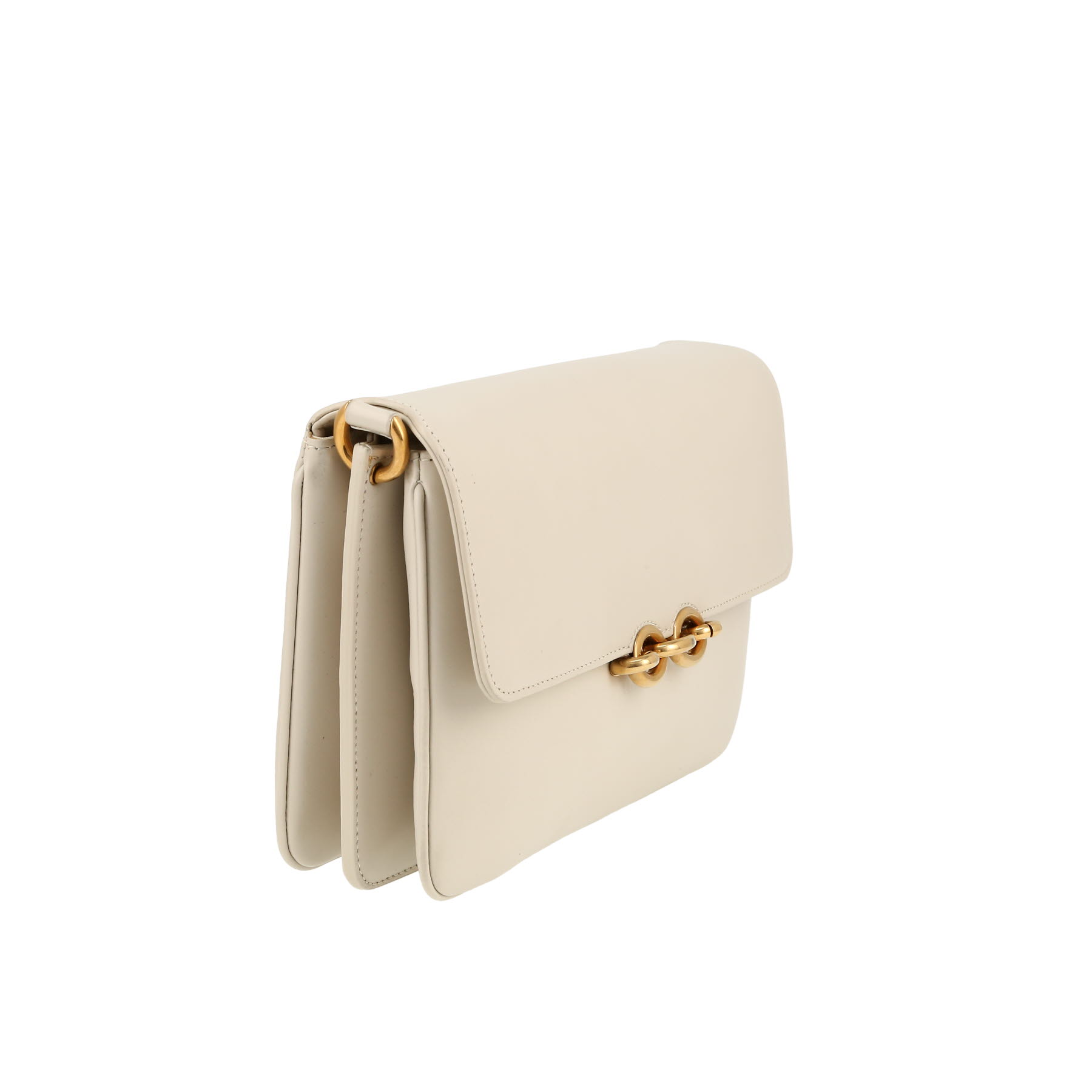 Saint Laurent  Satchel handbag  in white leather