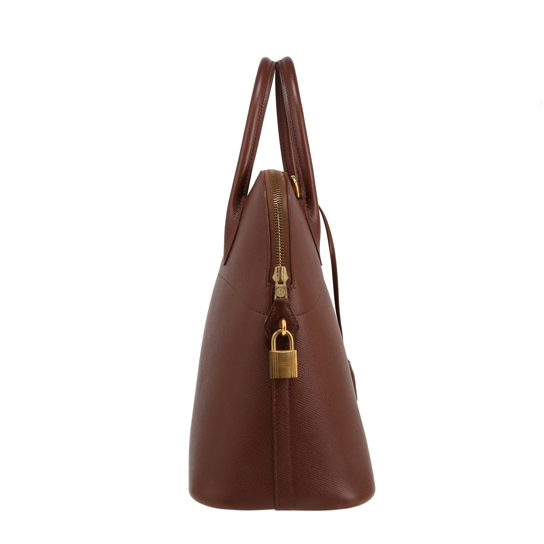 Bolide 35 cm Handbag In Brown Courchevel Leather