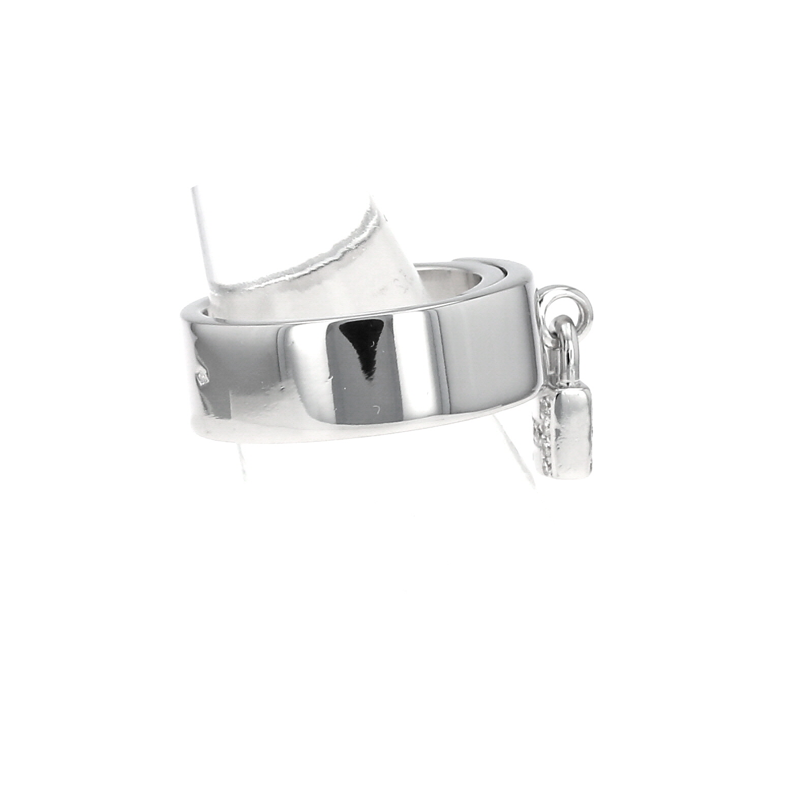 Hermès Cadenas ring in white gold and diamonds